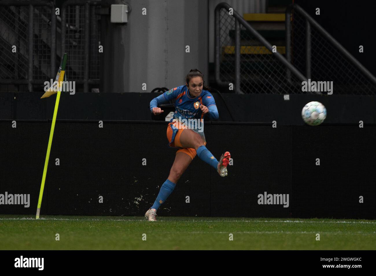 Shanique Dessing (ADO Den Haag) pendant le match Azerion Vrouwen Eredivisie entre Fortuna Sittard - ADO Den Haag au Fortuna Sittard Stadion (Martin Pitsch/SPP) crédit : SPP Sport Press photo. /Alamy Live News Banque D'Images