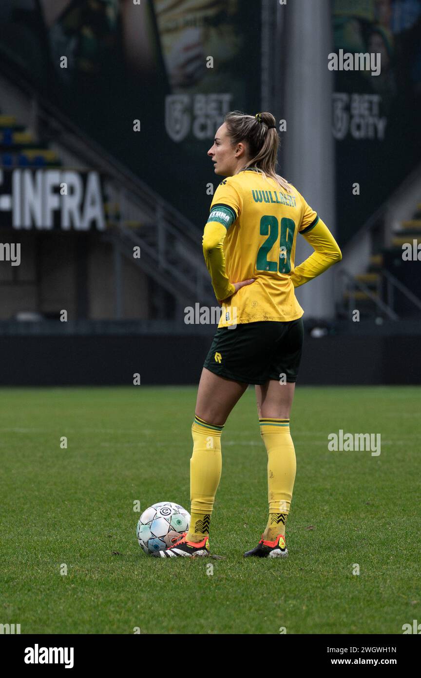 Tessa Wullaert (29 Fortuna Sittard) prenant un coup franc lors du match Azerion Vrouwen Eredivisie entre Fortuna Sittard - ADO Den Haag au Fortuna Sittard Stadion (Martin Pitsch/SPP) crédit : SPP Sport Press photo. /Alamy Live News Banque D'Images