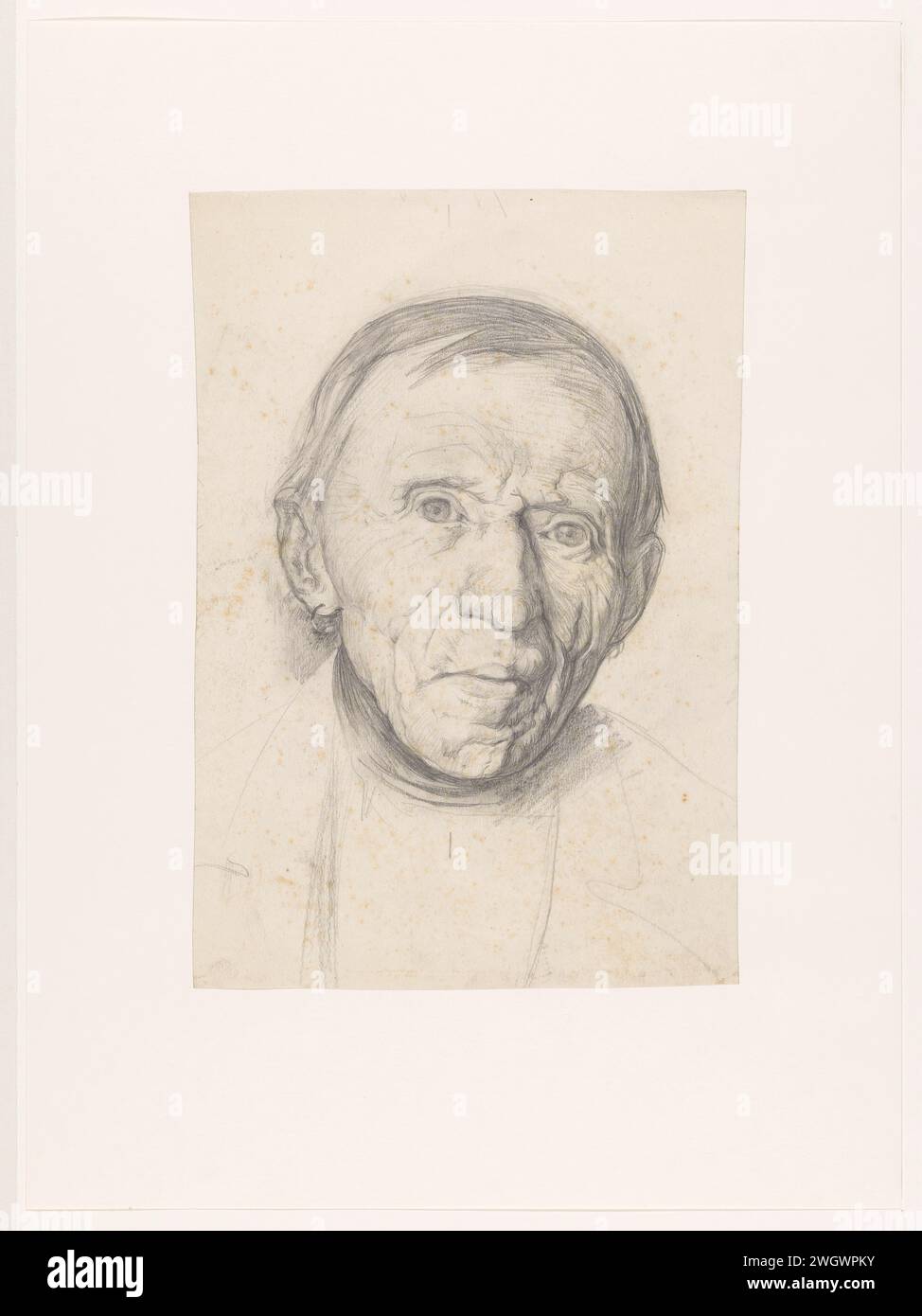 Boer de Laren, Martinus van Regteren Altena, 1900 - 1902 dessin pays-Bas papier. crayon. craie vieil homme. Agriculteurs - AA - agricultrice, épouse d'agriculteur Banque D'Images
