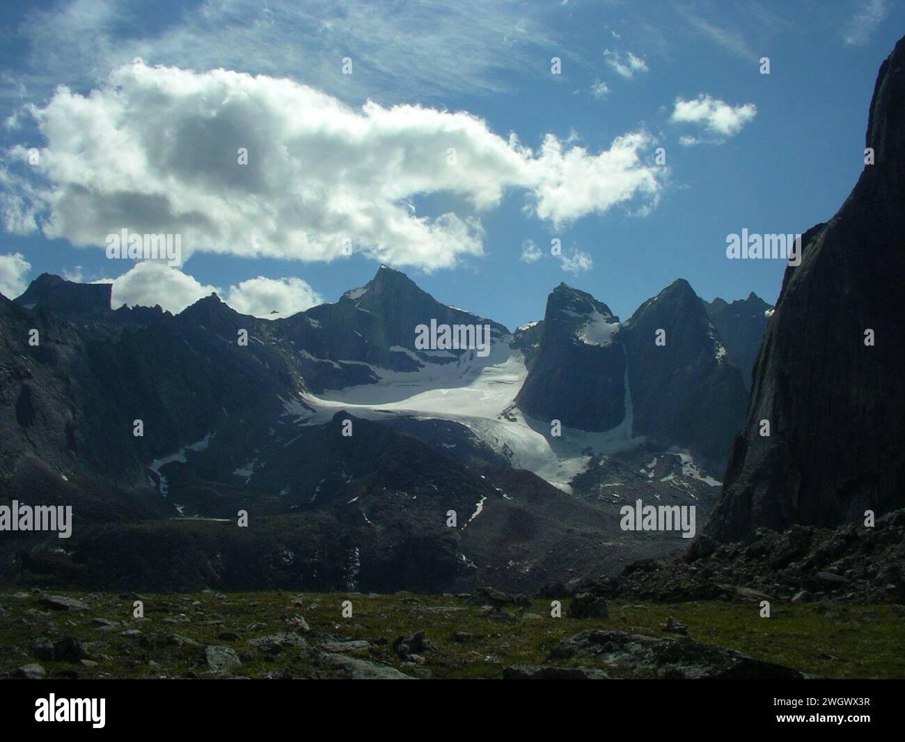 Glacier Arrigetch Peaks. Banque D'Images