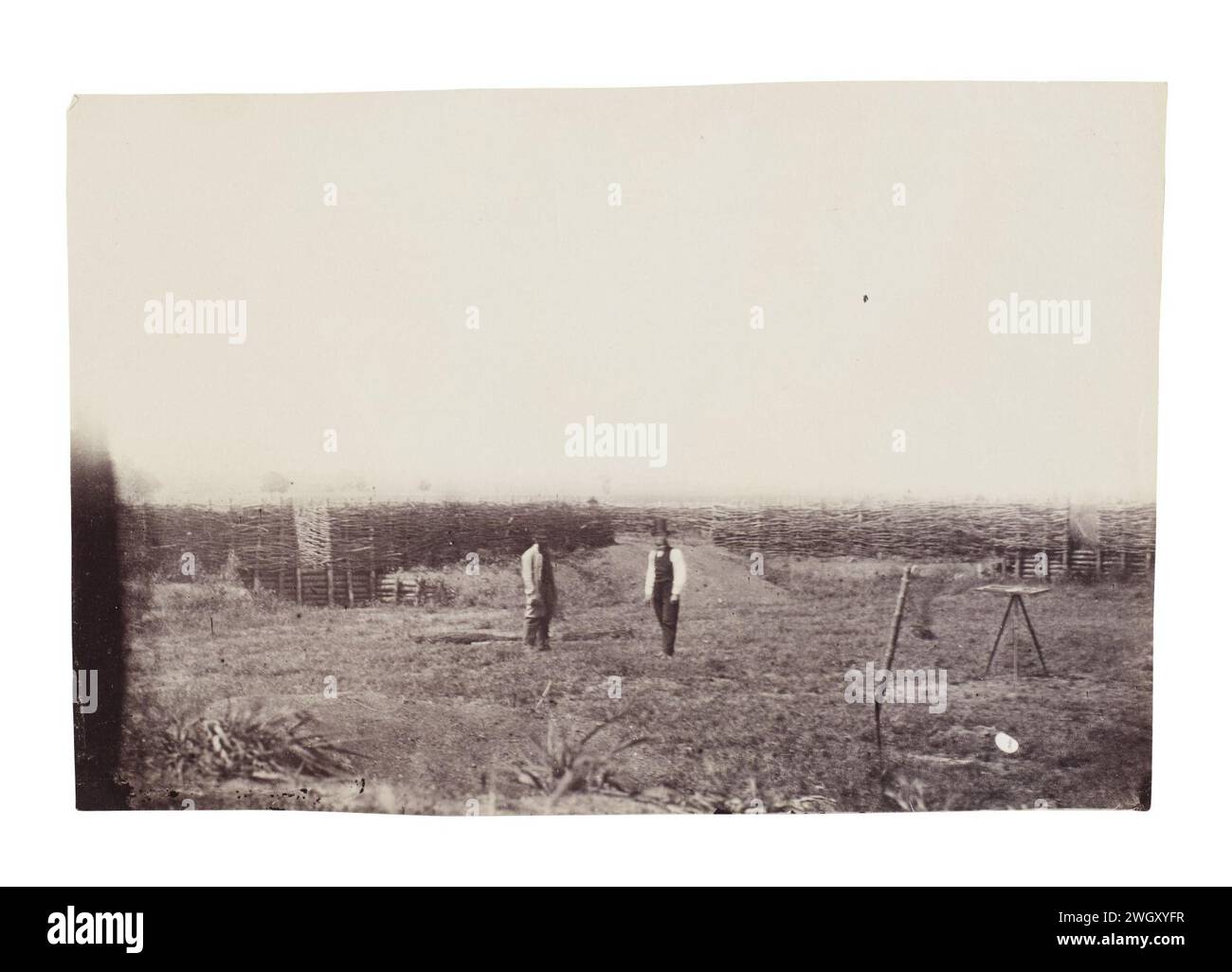 Attribué à andrew joseph russell fortifications confédérées manassa103337). Banque D'Images