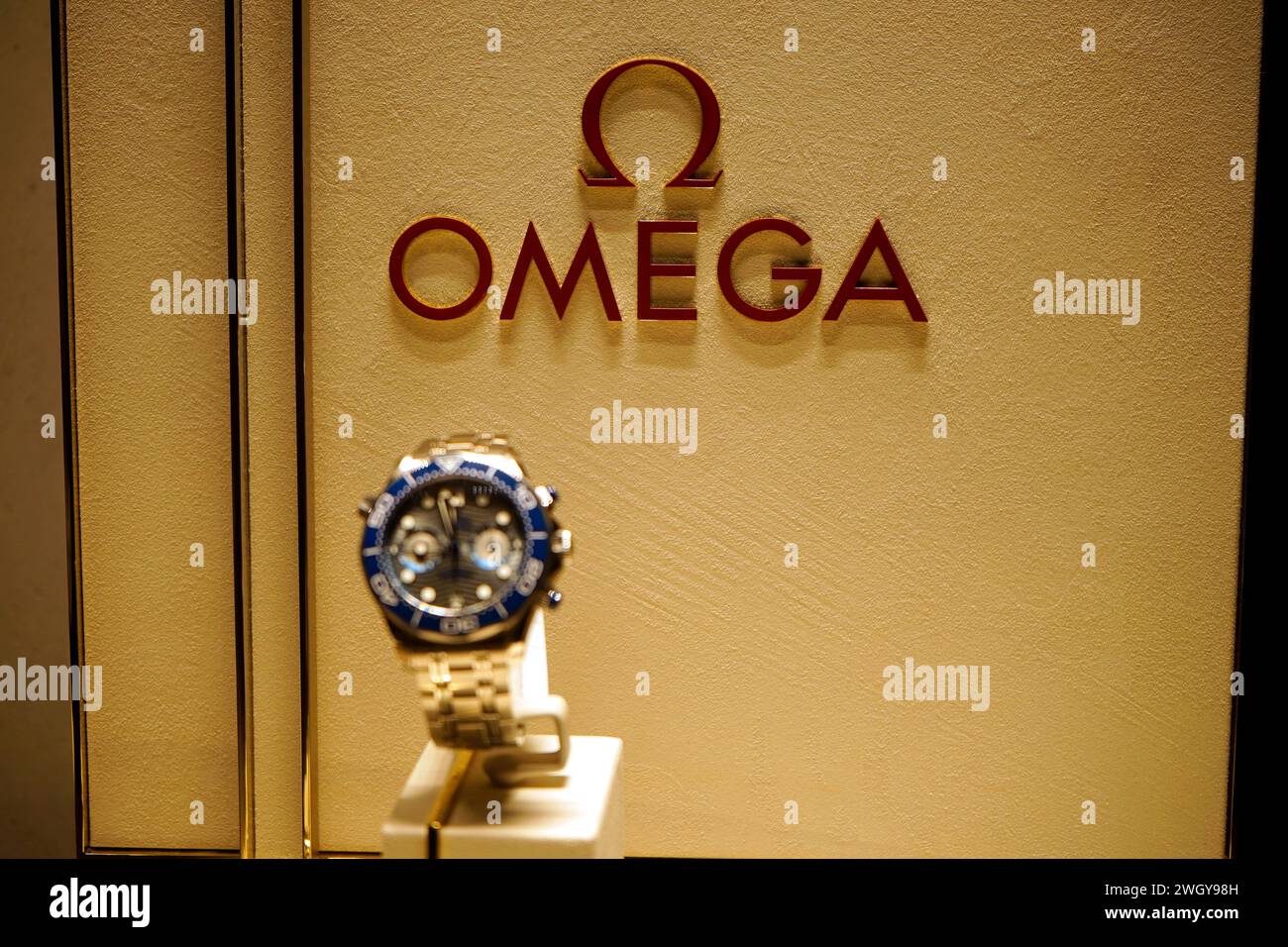 Logo/ Markenname/ marque : Omega (nur fuer redaktionelle Verwendung. Keine Werbung. Referenzdatenbank : http://www.360-berlin.de. © Jens Knappe. Bil Banque D'Images