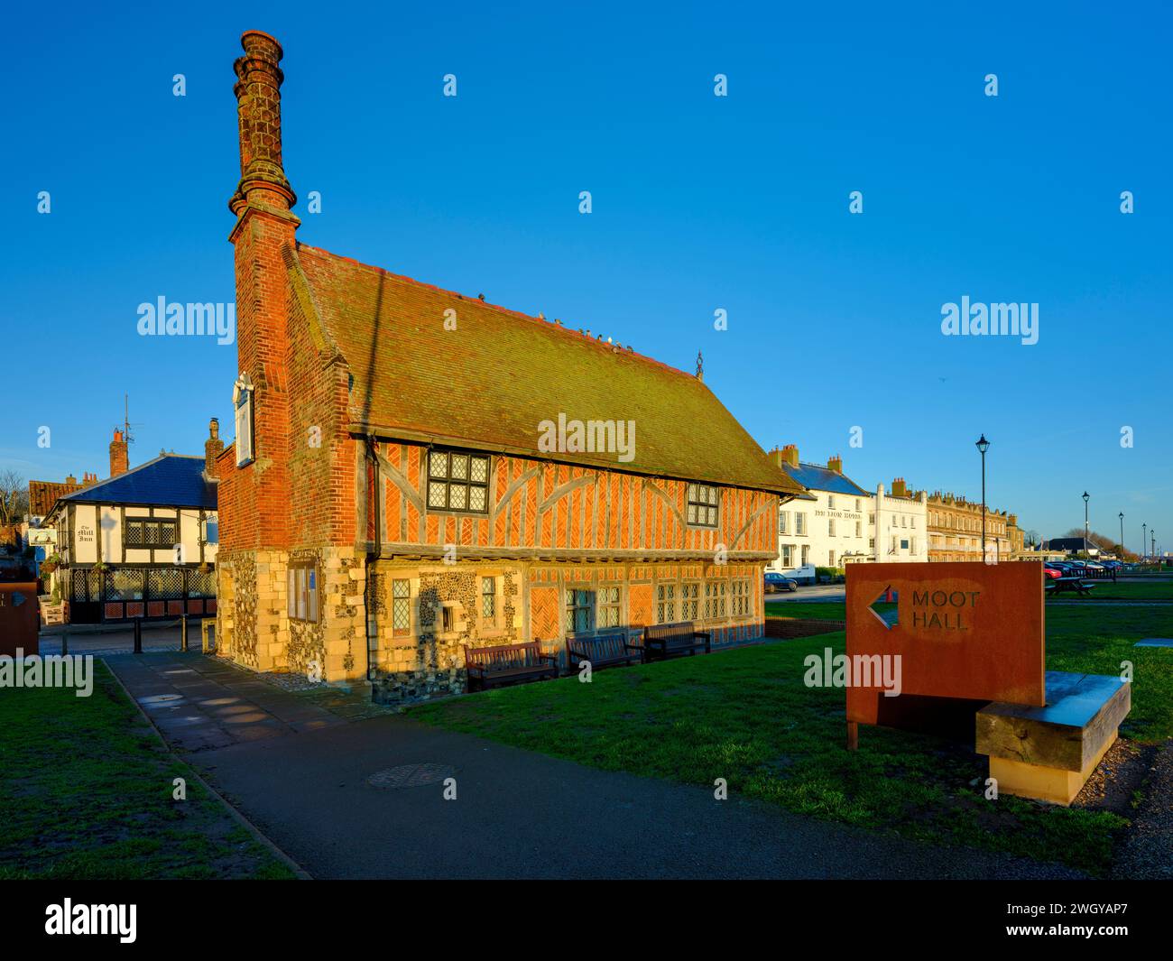 Aldeburgh, Royaume-Uni - 6 janvier 2023 : Moot Hall, Aldeburgh, Suffolk, Royaume-Uni Banque D'Images