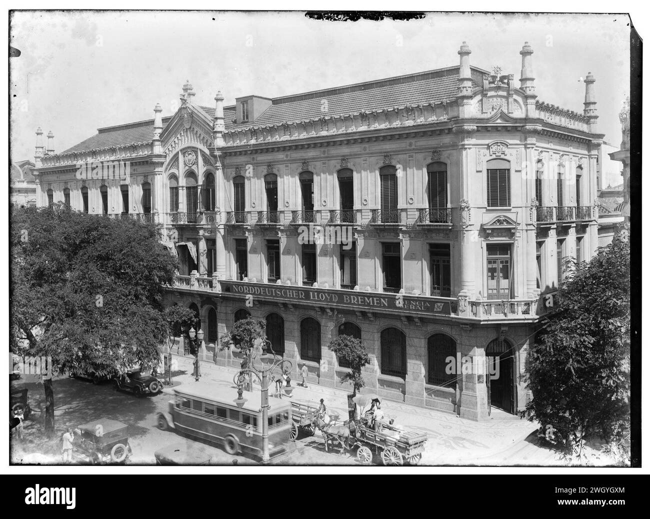 Avenida Rio Branco ; Edifício da Norddeutscher Lloyd Bremen (037SL03059). Banque D'Images
