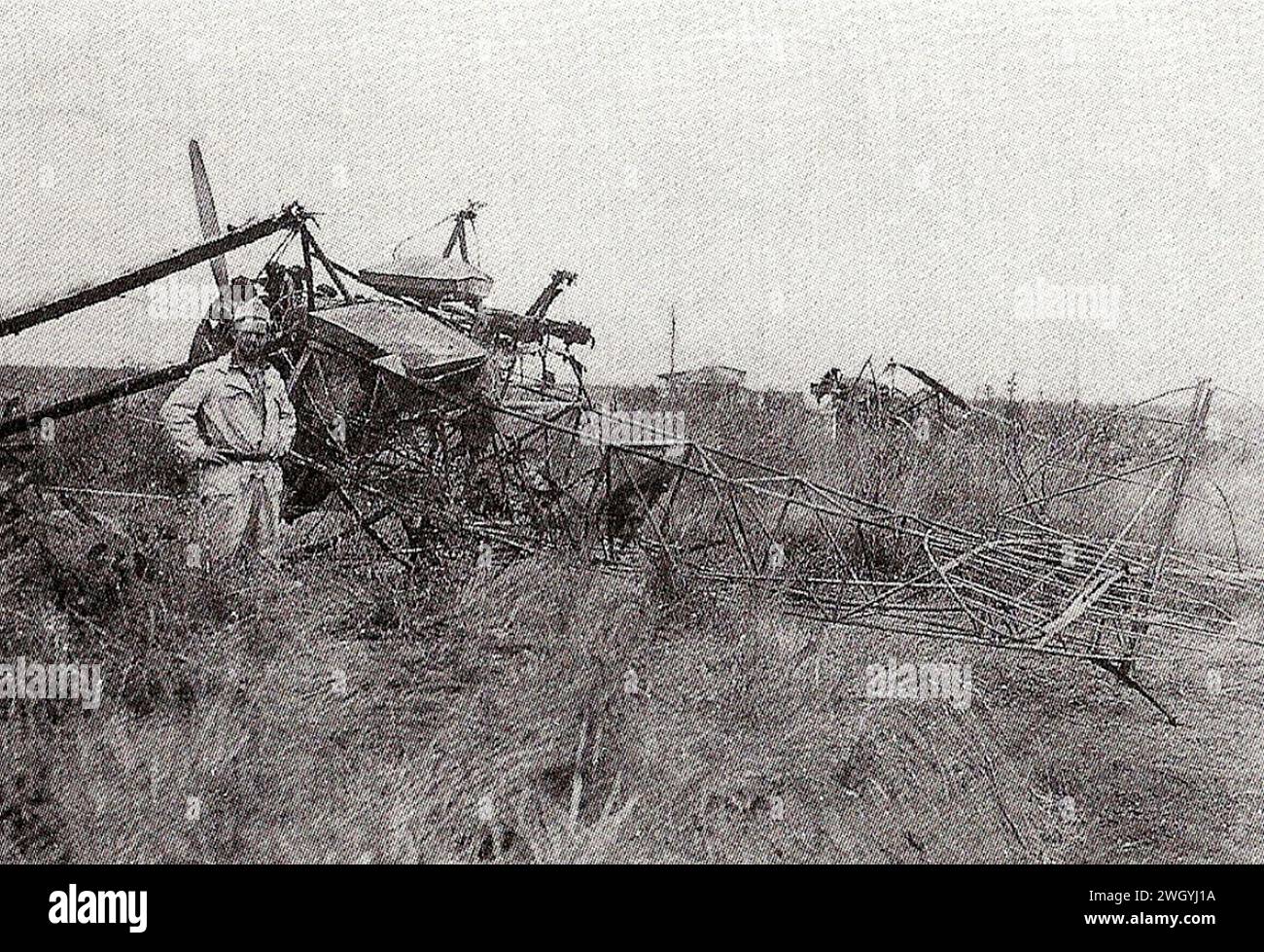 Aviões abatido em Mogi Mirim pela esquadrilha paulista em 21set1932. Banque D'Images
