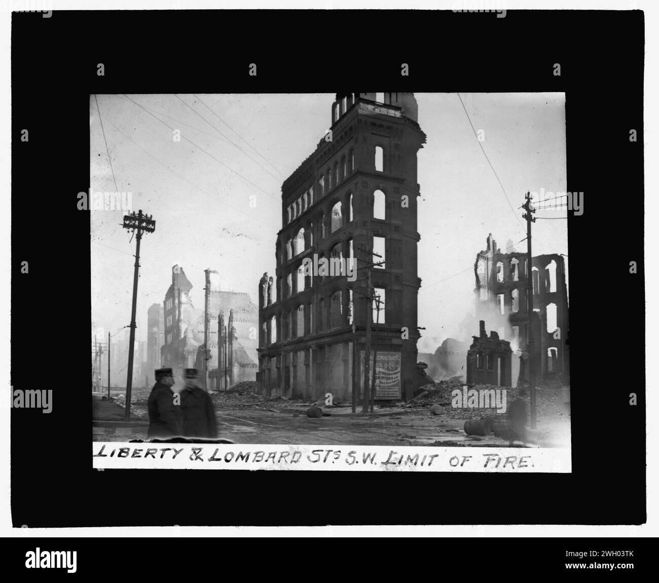 Baltimore fire, 1904) Liberty & Lombard Sts., S.W. limiter d'incendie Banque D'Images