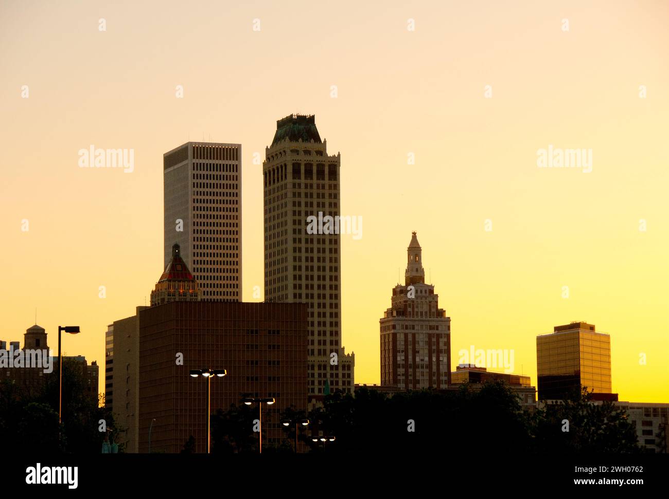 Gratte-ciel du centre-ville de Tulsa, Oklahoma, États-Unis Banque D'Images