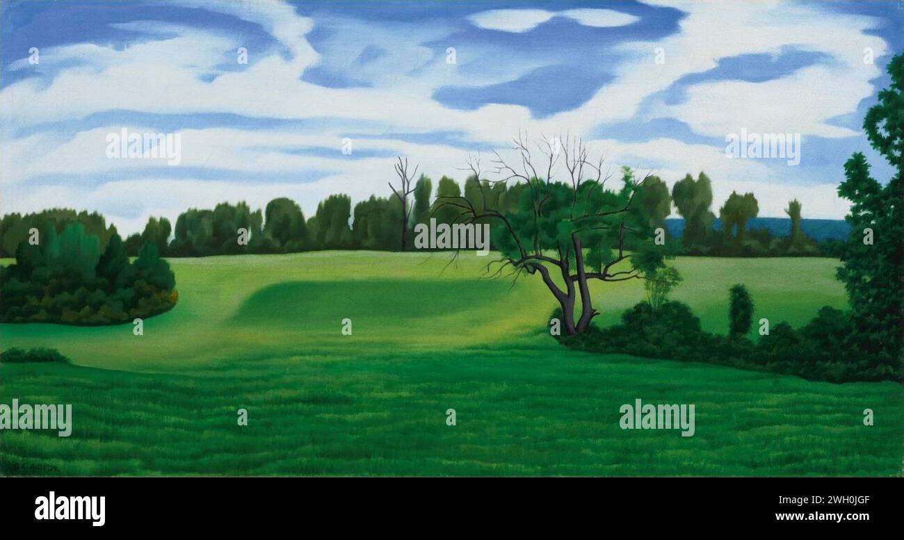 Paysage d'été de George Copeland Ault, 1934. Banque D'Images
