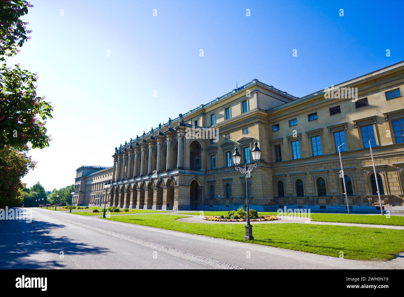 Le Residenz dans le centre de Munich est l'ancien palais royal des monarques de Wittelsbach de Bavière. Le Residenz est le plus grand palais de la ville d'Allemagne. Banque D'Images