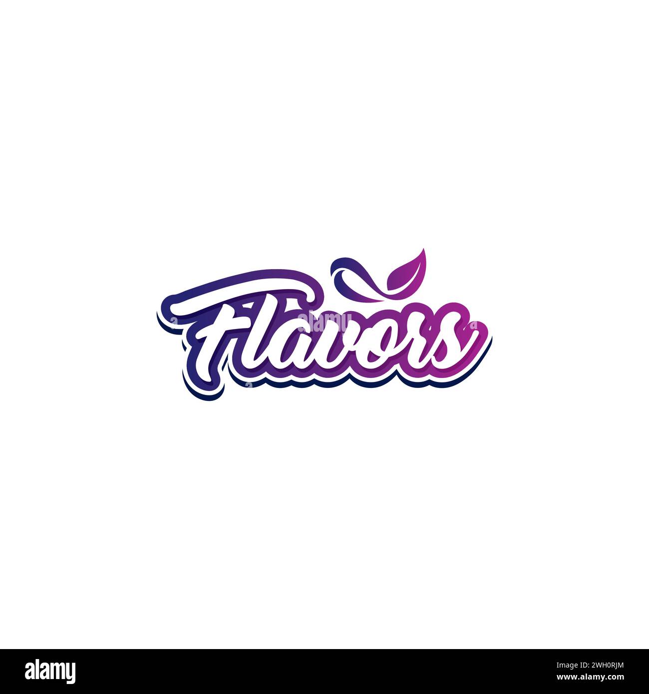 Logo Flavors simple. Logo fruits Illustration de Vecteur