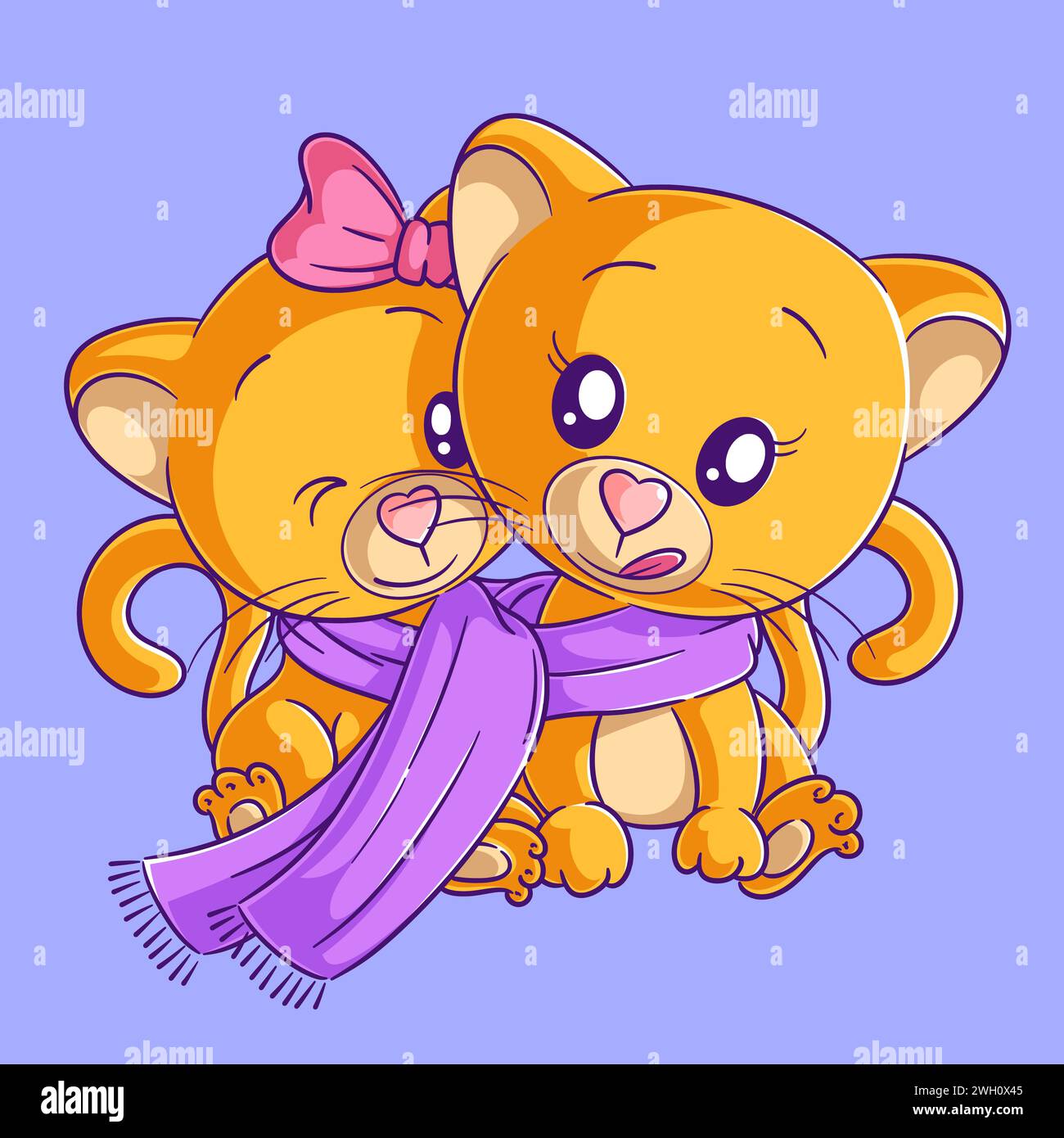 Mignonne lionne portant deux assis Illustration de Vecteur