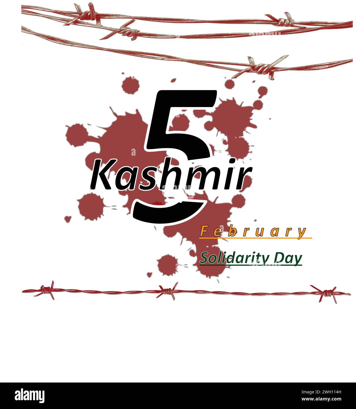 Affiche du jour du Cachemire Illustration de Vecteur