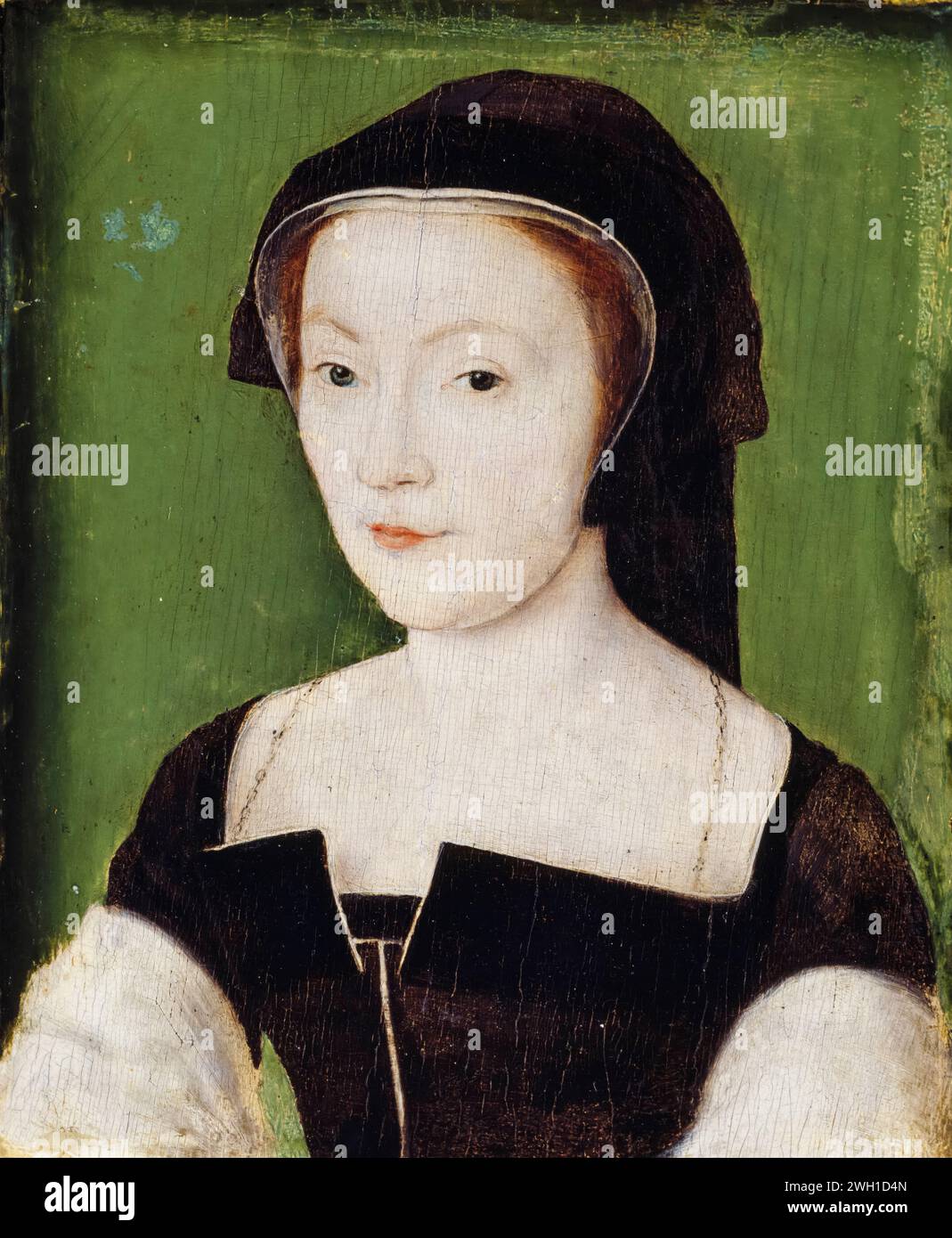 Marie de guise (1515-1560), aussi appelée Marie de Lorraine, reine consort d'Écosse (1538-1542), portrait peint à l'huile sur panneau par Corneille de Lyon (attribué), vers 1537 Banque D'Images