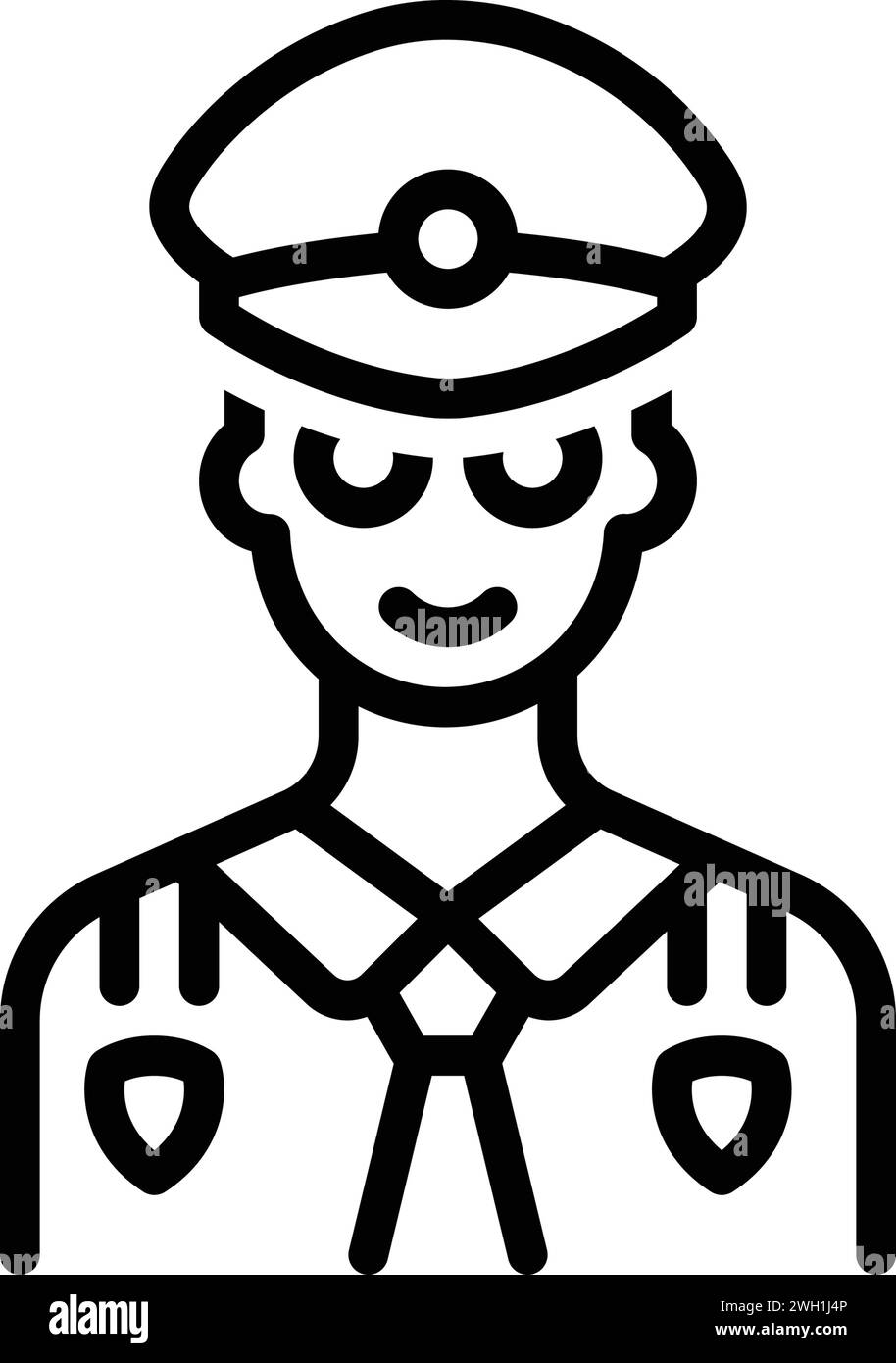 Icône pour Major, police, officier Illustration de Vecteur