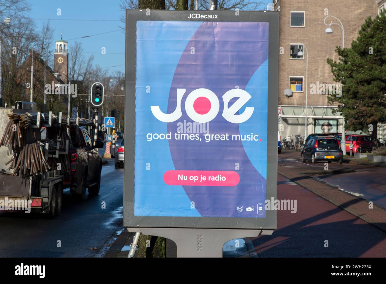 Billboard Joe Radio Station à Amsterdam pays-Bas 26-1-2023 Banque D'Images