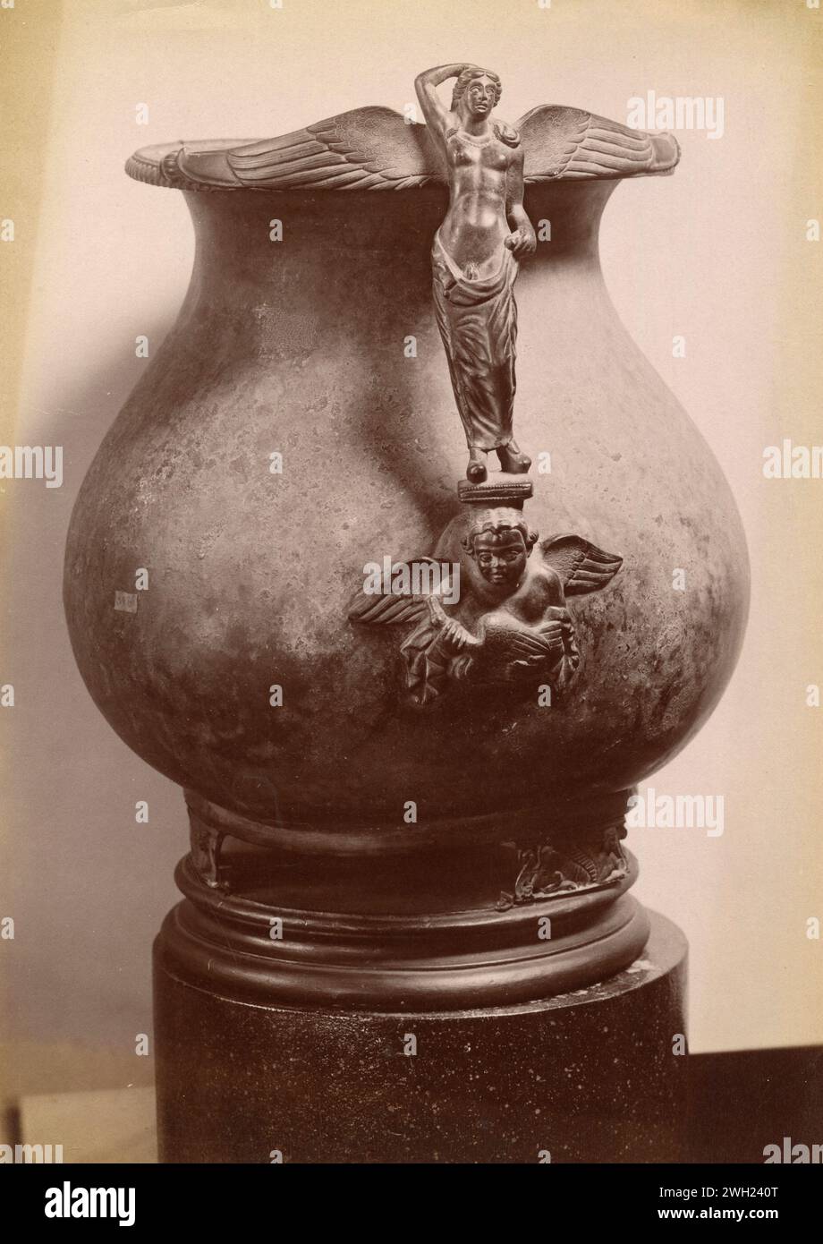 Ancien vase romain de l'Hermaphrodite de Pompéi, Italie des années 1900 Banque D'Images