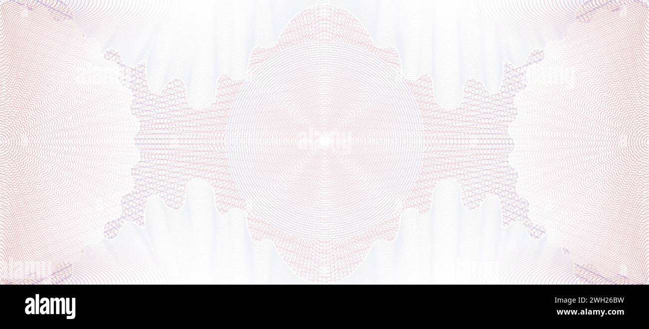 Fond de modèle de filigrane guilloche de chèque, texture vectorielle pour coupon ou argent. Certificat ou billet de banque guilloche ou fond de filigrane papier pour coupon ou document de diplôme Illustration de Vecteur