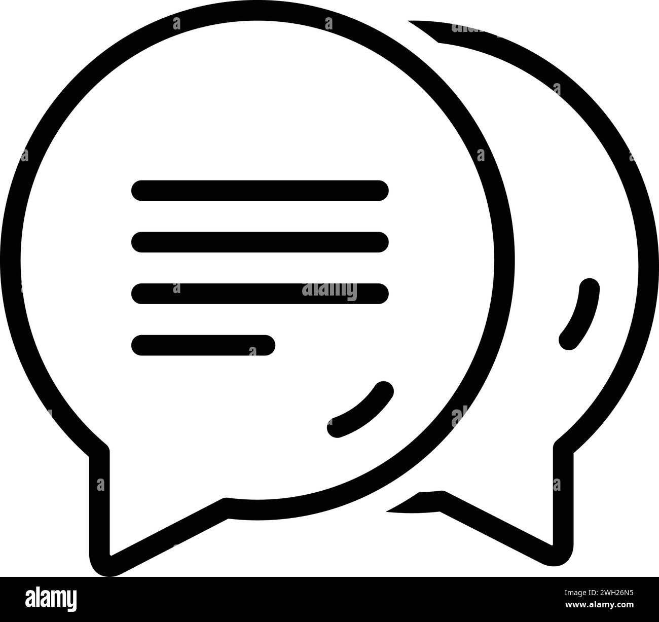 Icône pour boîte de dialogue, message Illustration de Vecteur