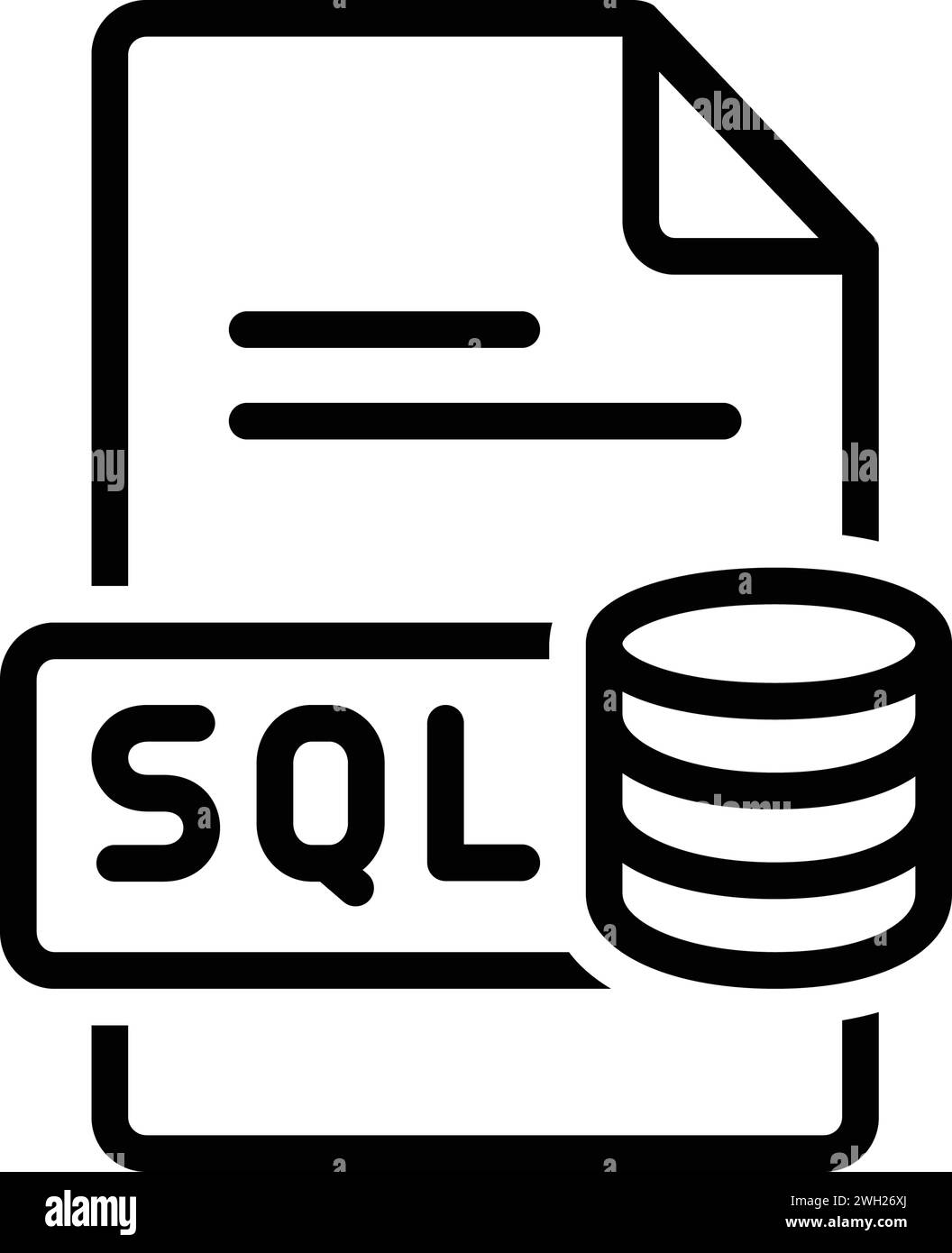 Icône pour sql,fichier Illustration de Vecteur
