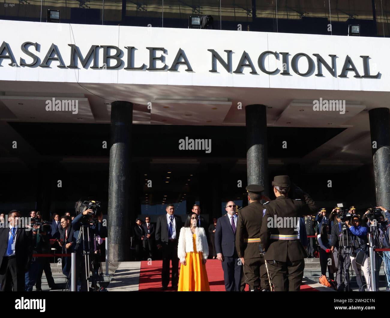 RELEVO-GUARDIA-ESCOLTA-LEGISLATIVA Quito, miÃ rcoles 7 de febrero del 2024 Ceremonia de Relevo de Guardia de la Escolta Legislativa , con la Presencia del Presidente de la Asamblea Nacional Henry Kronfle, en el Palacio Legislativo. Rolando Enriquez/API Quito Pichincha Ecuador POL-RELEVO-GUARDIA-ESCOLTA-LEGISLATIVA-7efaf9ce123bb51eccfec937ff102bb7 *** LIBÉRATION DU GARDIEN DE L'ÉCOLE LÉGISLATIVE Quito, mercredi 7 février 2024 cérémonie du Relais de garde de l'escorte législative, avec la présence du Président de l'Assemblée nationale Henry Kronfle, dans le Palais législatif photos Rolando Banque D'Images