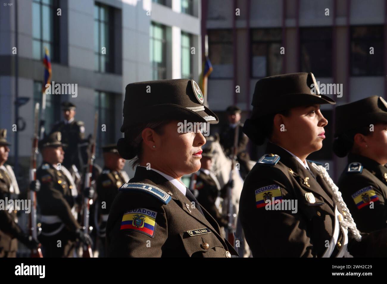 RELEVO-GUARDIA-ESCOLTA-LEGISLATIVA Quito, miÃ rcoles 7 de febrero del 2024 Ceremonia de Relevo de Guardia de la Escolta Legislativa , con la Presencia del Presidente de la Asamblea Nacional Henry Kronfle, en el Palacio Legislativo. Rolando Enriquez/API Quito Pichincha Ecuador POL-RELEVO-GUARDIA-ESCOLTA-LEGISLATIVA-d3bab4ab2dd5670232607e3af2aa37ce *** RELEVING GARDE DE L'ÉCOLE LÉGISLATIVE Quito, mercredi 7 février 2024 cérémonie du Relais de garde de l'Escort législative, avec la présence du Président de l'Assemblée nationale Henry Kronfle, au Palais législatif photos Rolando E Banque D'Images
