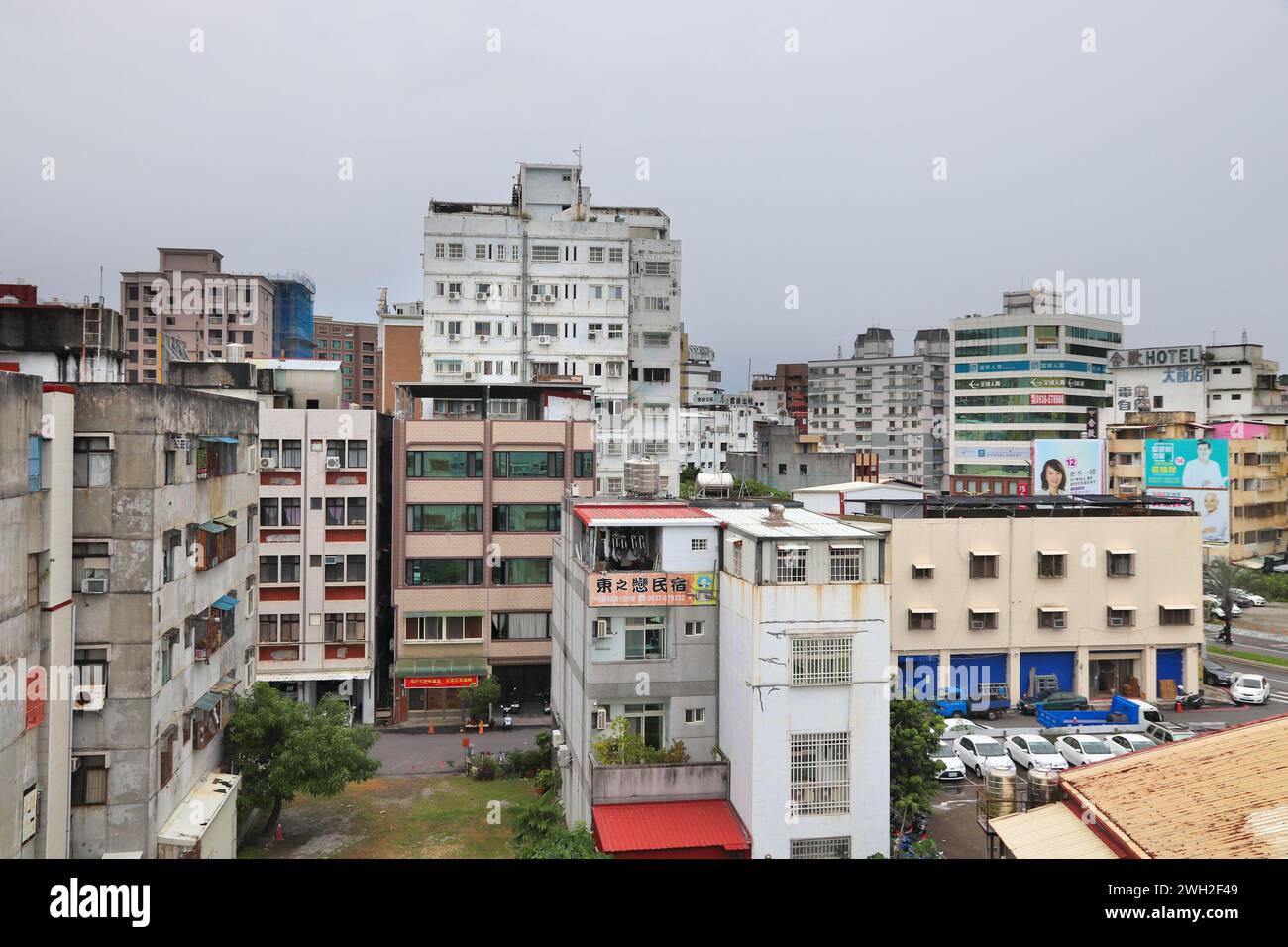 HUALIEN, TAIWAN - 26 NOVEMBRE 2018 : paysage urbain de Hualien, Taiwan. Hualien est l'une des plus grandes villes de la côte est de Taïwan. Banque D'Images