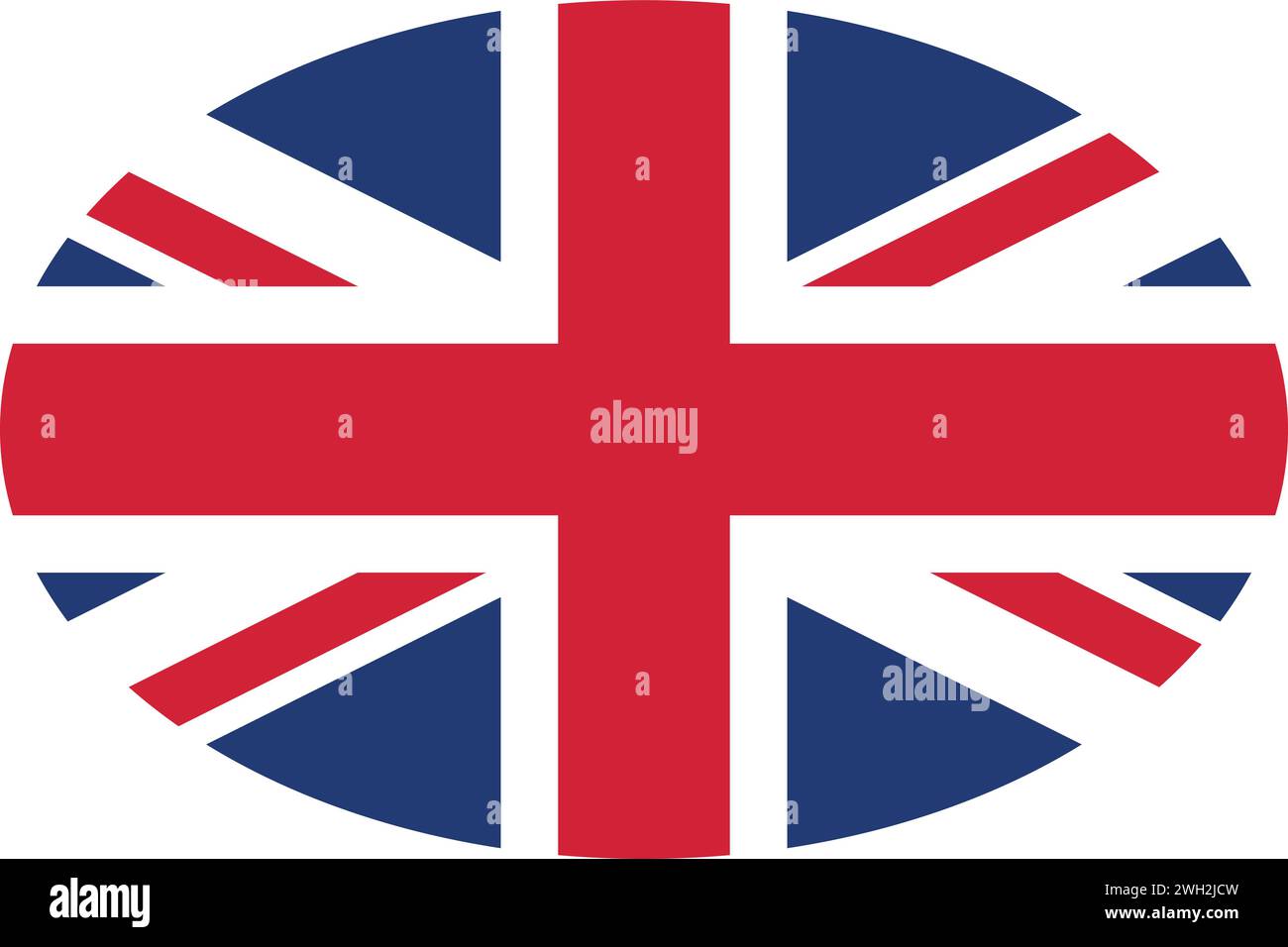 Drapeau ovale du Royaume-Uni Illustration de Vecteur