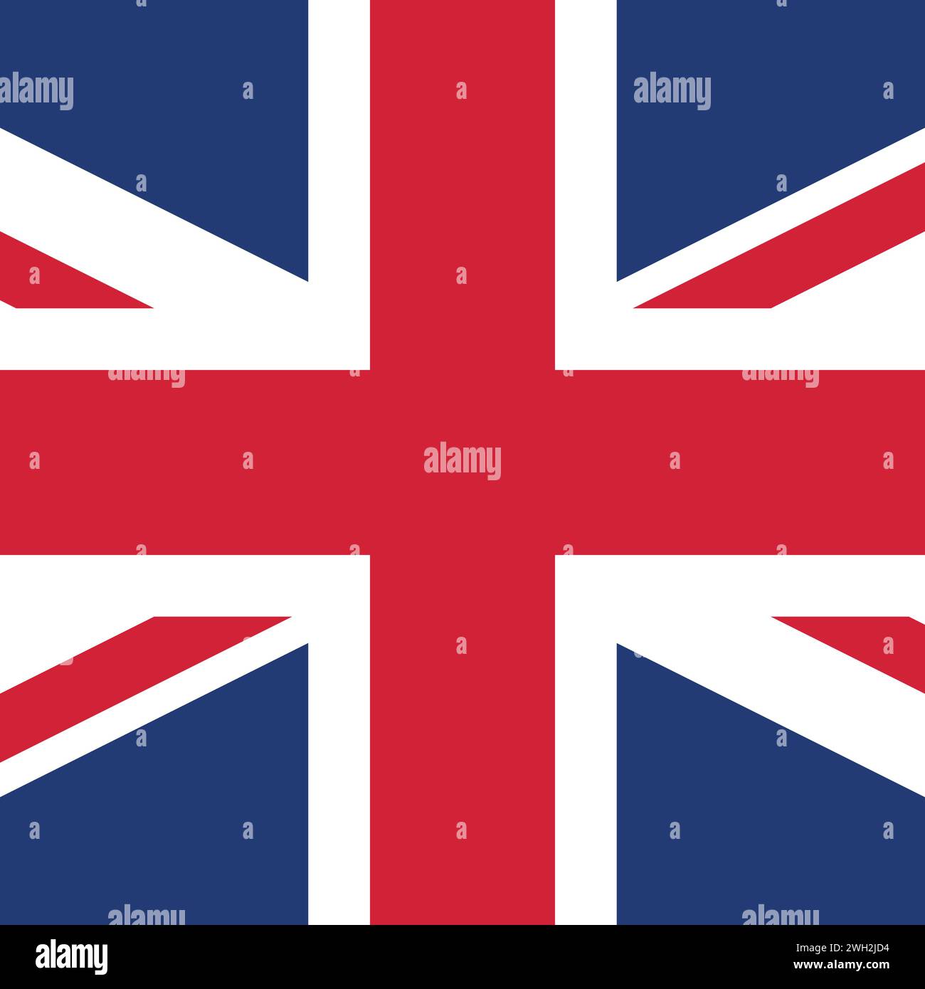 Drapeau carré du Royaume-Uni Illustration de Vecteur