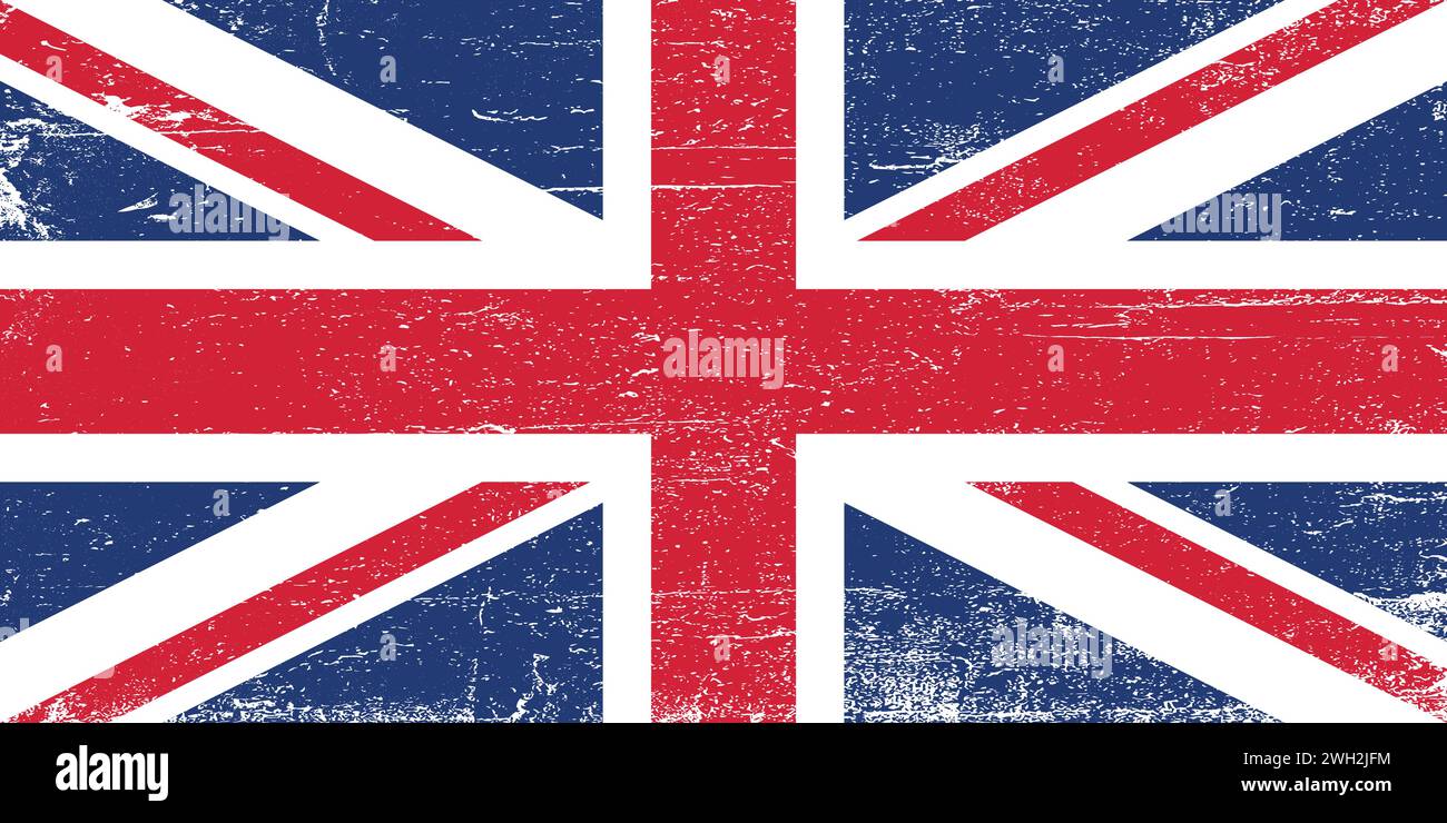Grunge drapeau du Royaume-Uni Illustration de Vecteur