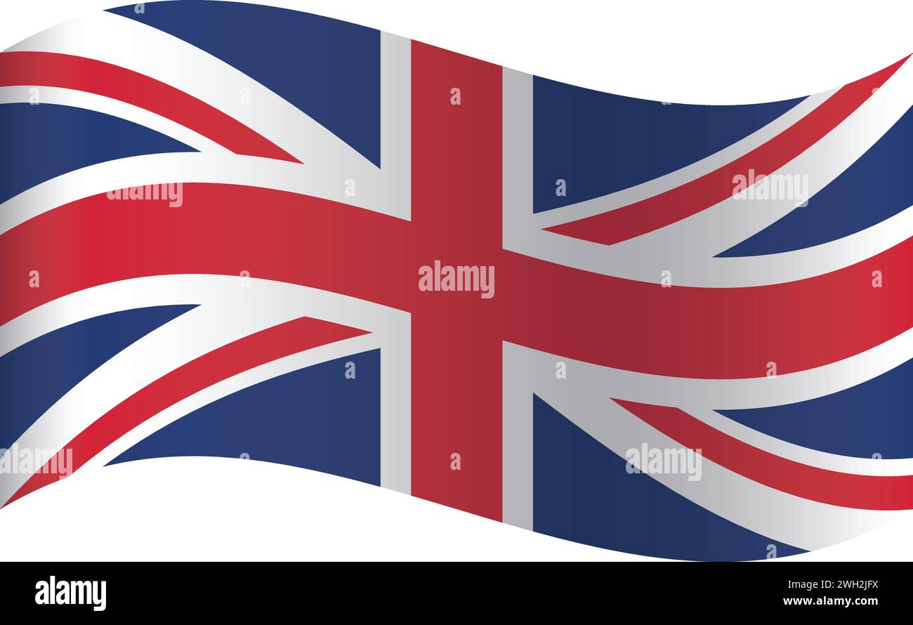 3D agitant le drapeau du Royaume-Uni Illustration de Vecteur