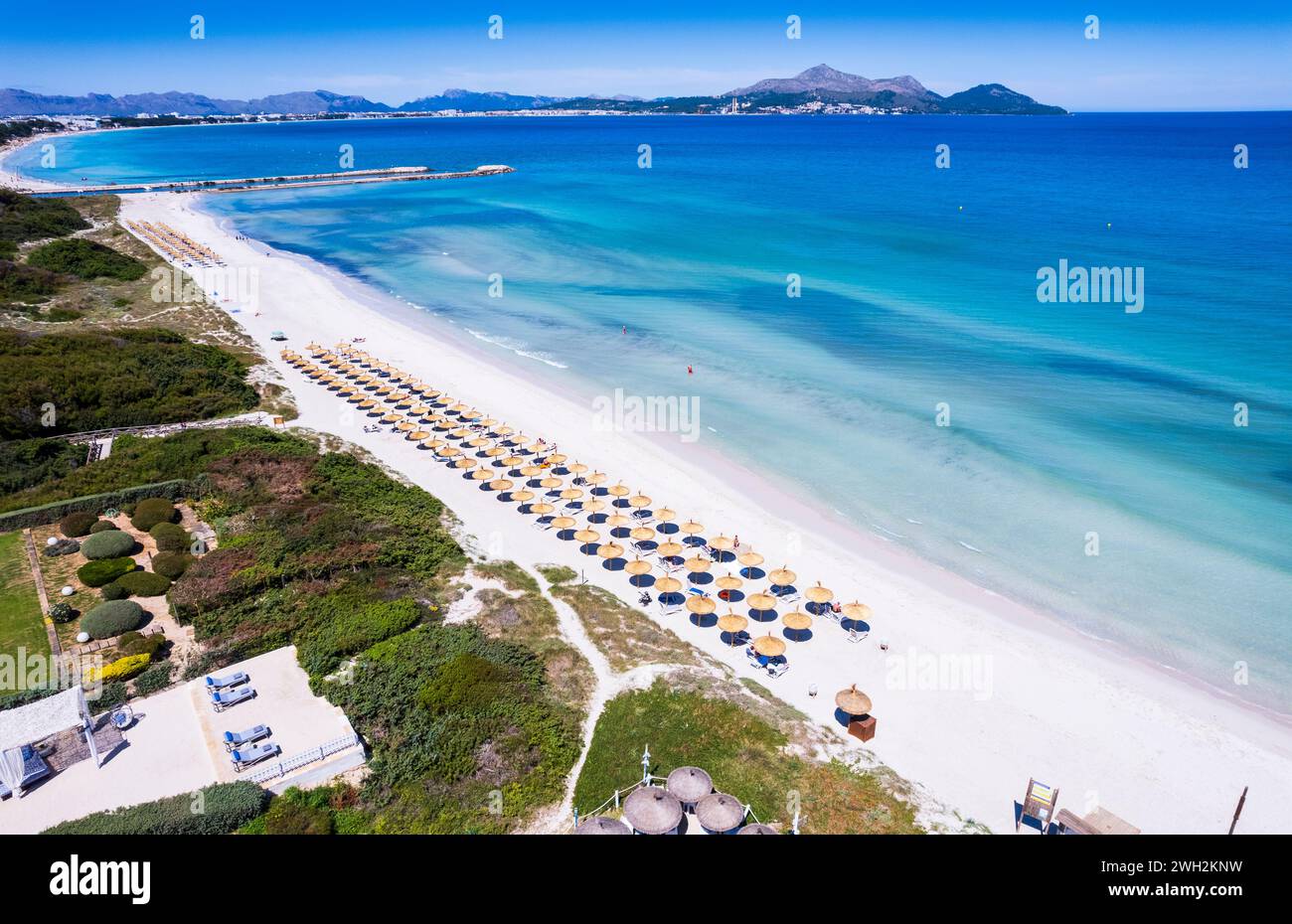 Muro Beach, Majorque, Espagne Banque D'Images