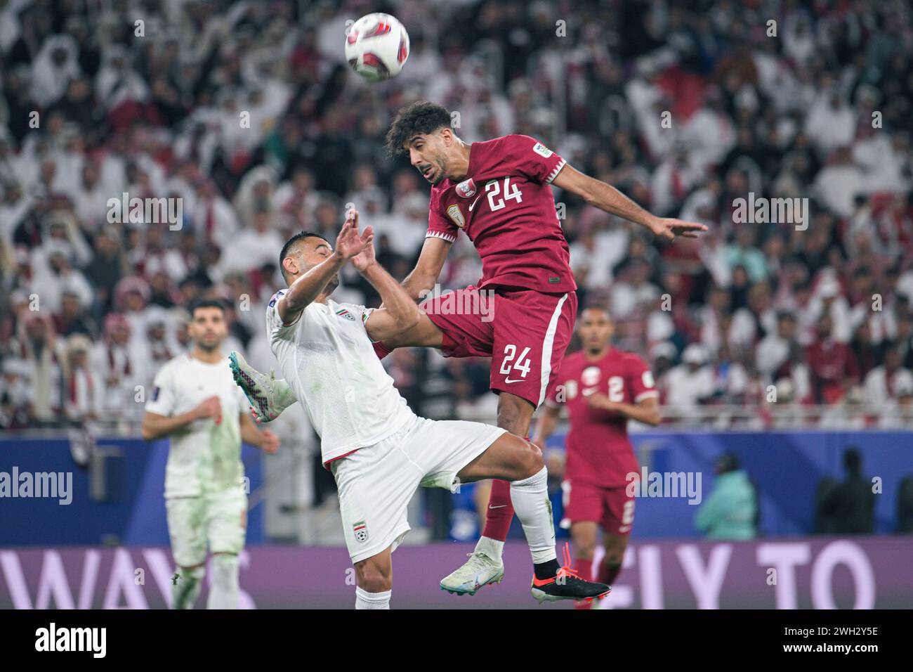 DOHA, Qatar. 7 février 2024. Match de demi-finale de LA COUPE D'ASIE DE l'AFC QATAR 2023 entre l'Iran et le Qatar au STADE Al THUMAMA. Crédit : Meng Gao/Alamy Live News Banque D'Images