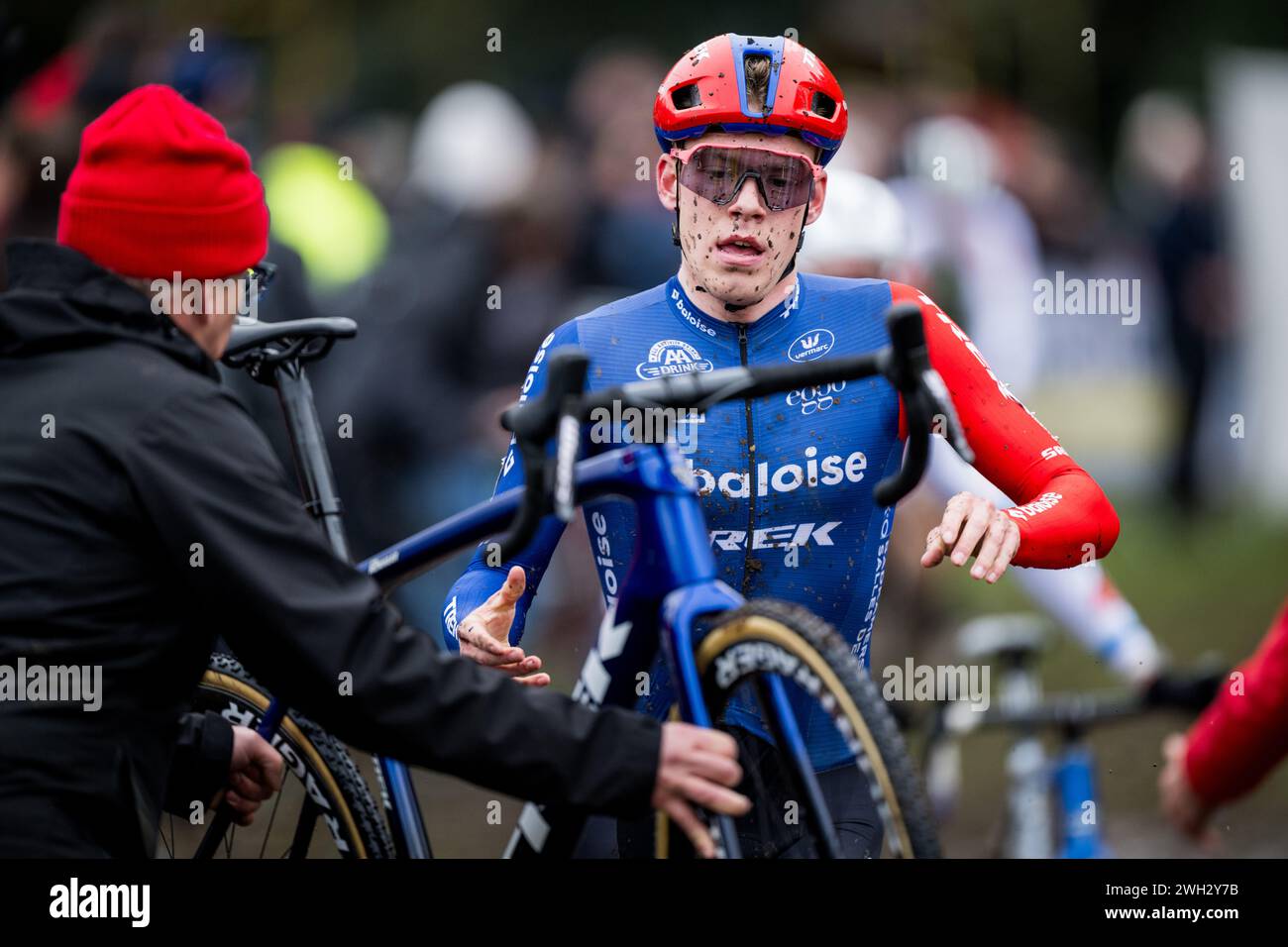 Maldegem, Belgique. 07 février 2024. Le néerlandais Ryan Kamp photographié en action lors de la course d'élite masculine de l'épreuve cycliste 'Parkcross' cyclocross, course 6/6 dans la compétition 'exact Cross', mercredi 07 février 2024 à Maldegem. BELGA PHOTO JASPER JACOBS crédit : Belga News Agency/Alamy Live News Banque D'Images