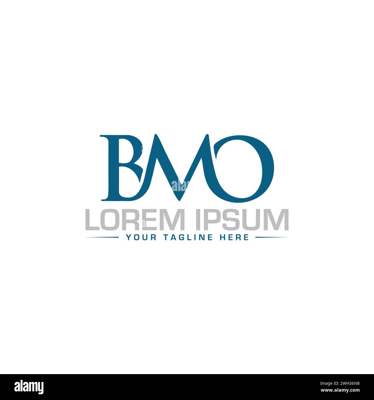 Logo de lettre BMO. Design unique et moderne du logo BMO. Illustration de Vecteur