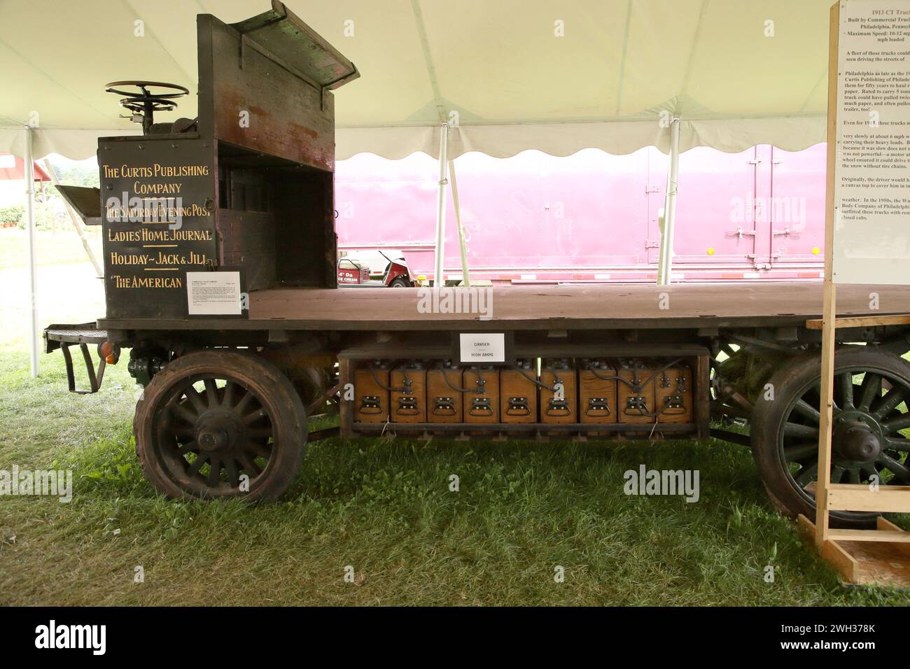 Camion de compagnie de camion commercial camion électrique 1913 Banque D'Images