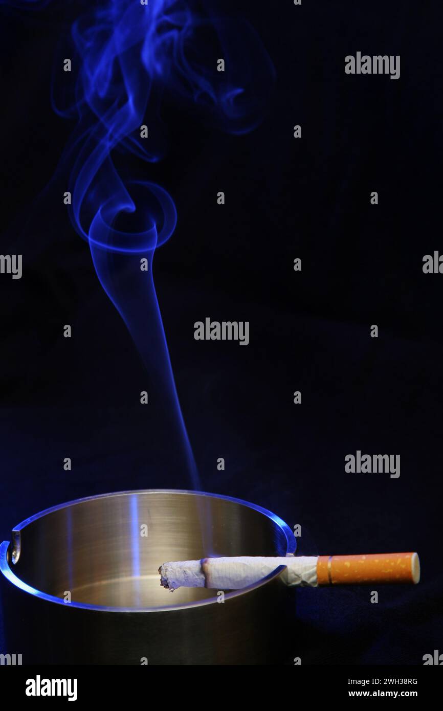 Brennende Zigarette Foto : Thomas Wieck V e R o e f e n t l i c h u n g n u m i t N a m e u n d H o n o R a R z a h l u n g + B e l e g e x e m p Banque D'Images
