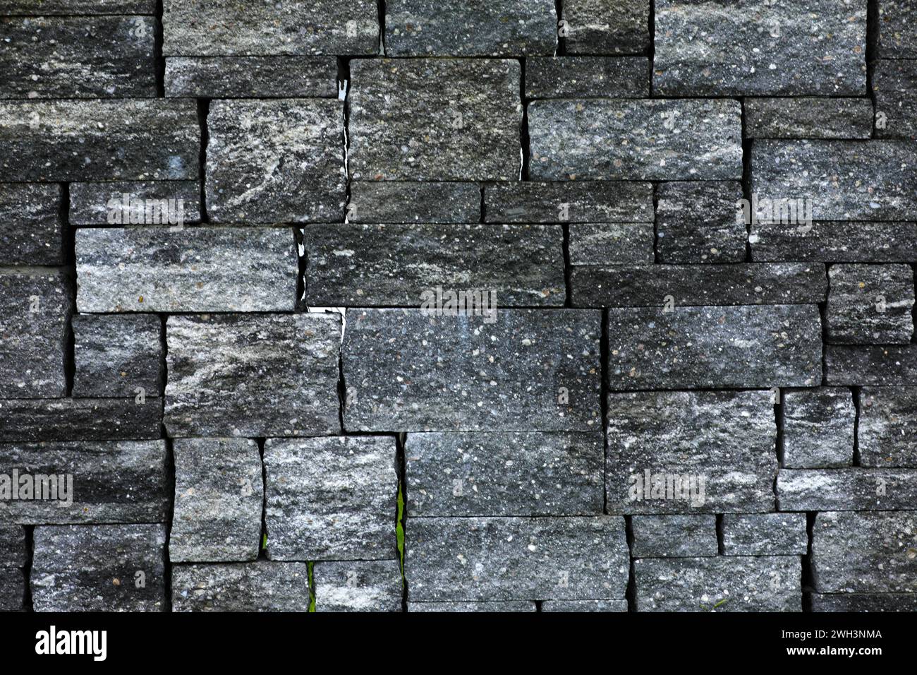 Mur de pierre placé avec des pierres carrées Banque D'Images