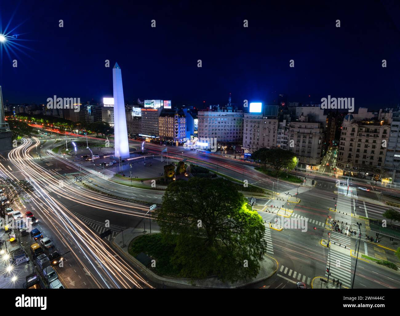 Vue aérienne du centre-ville de Buenos Aires à Calle Carlos Pellagrini Banque D'Images