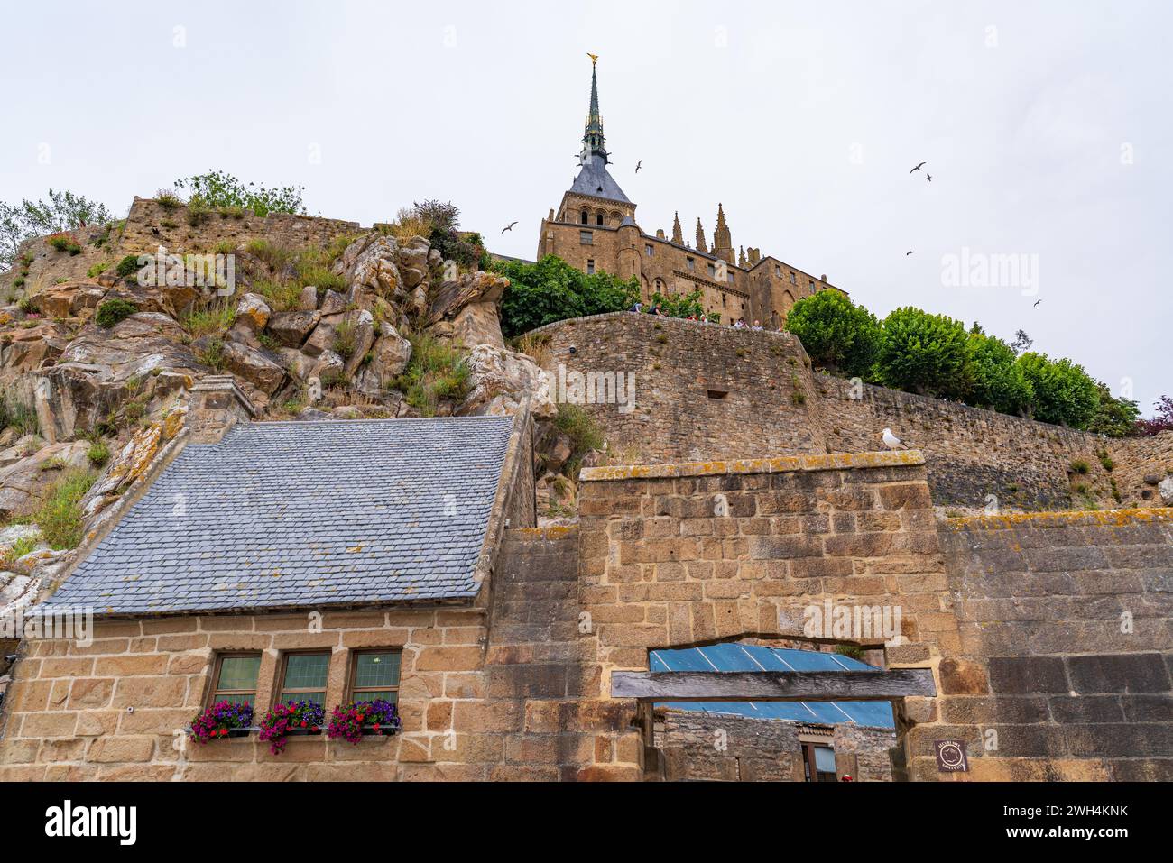 Mont Saint Michel, une île UNESCO en Normandie, France Banque D'Images