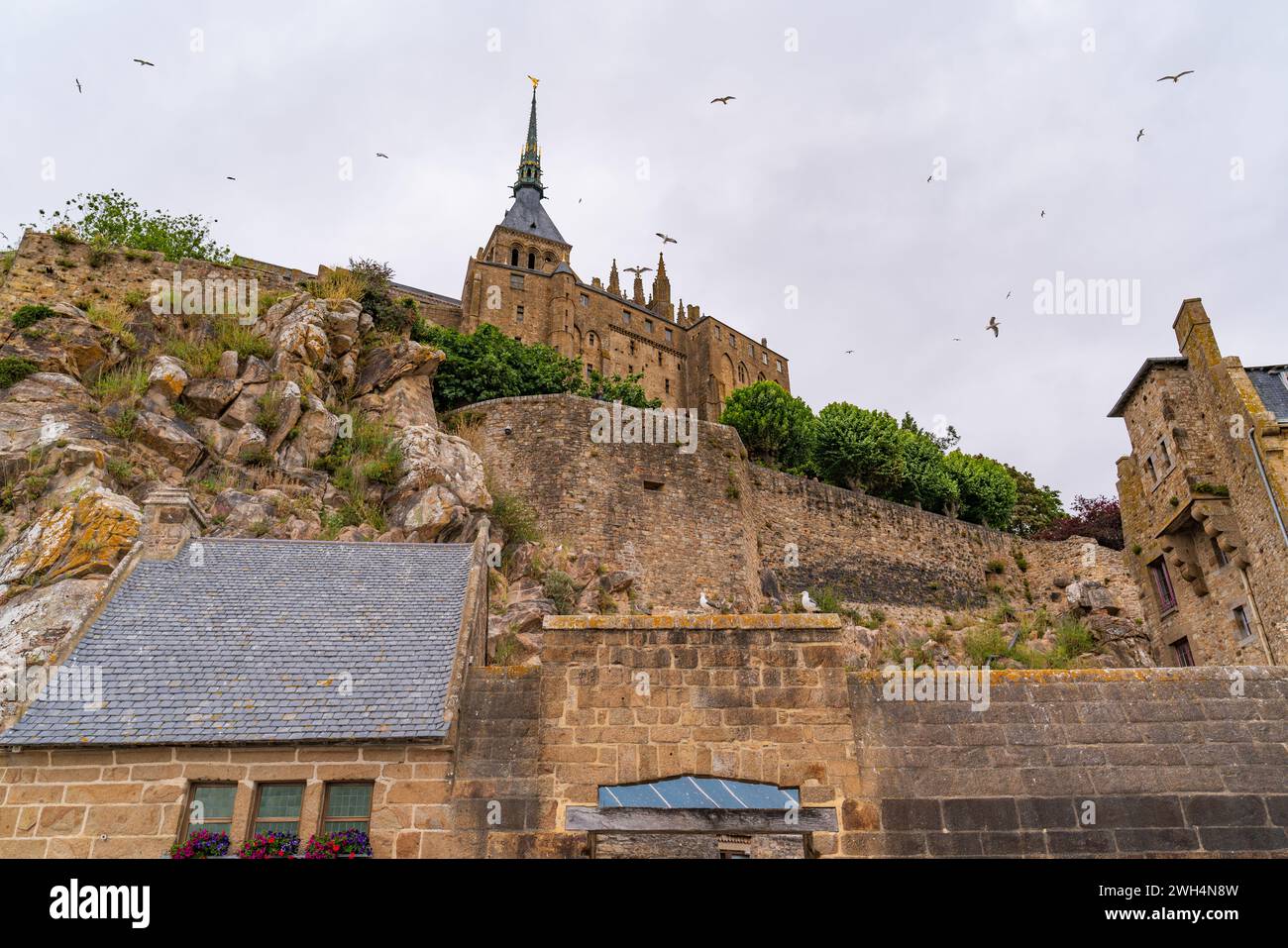 Mont Saint Michel, une île UNESCO en Normandie, France Banque D'Images