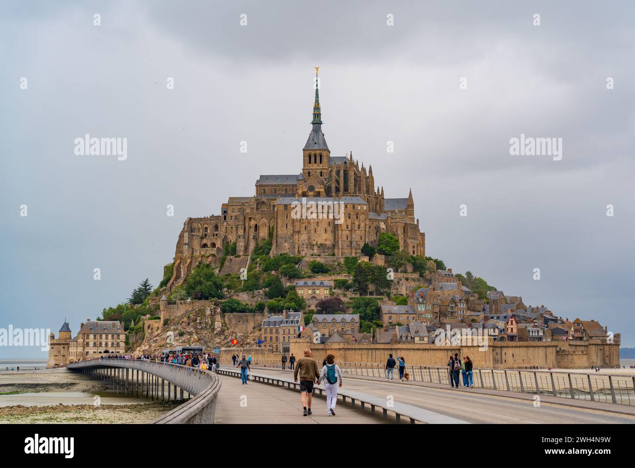 Mont Saint Michel, une île UNESCO en Normandie, France Banque D'Images