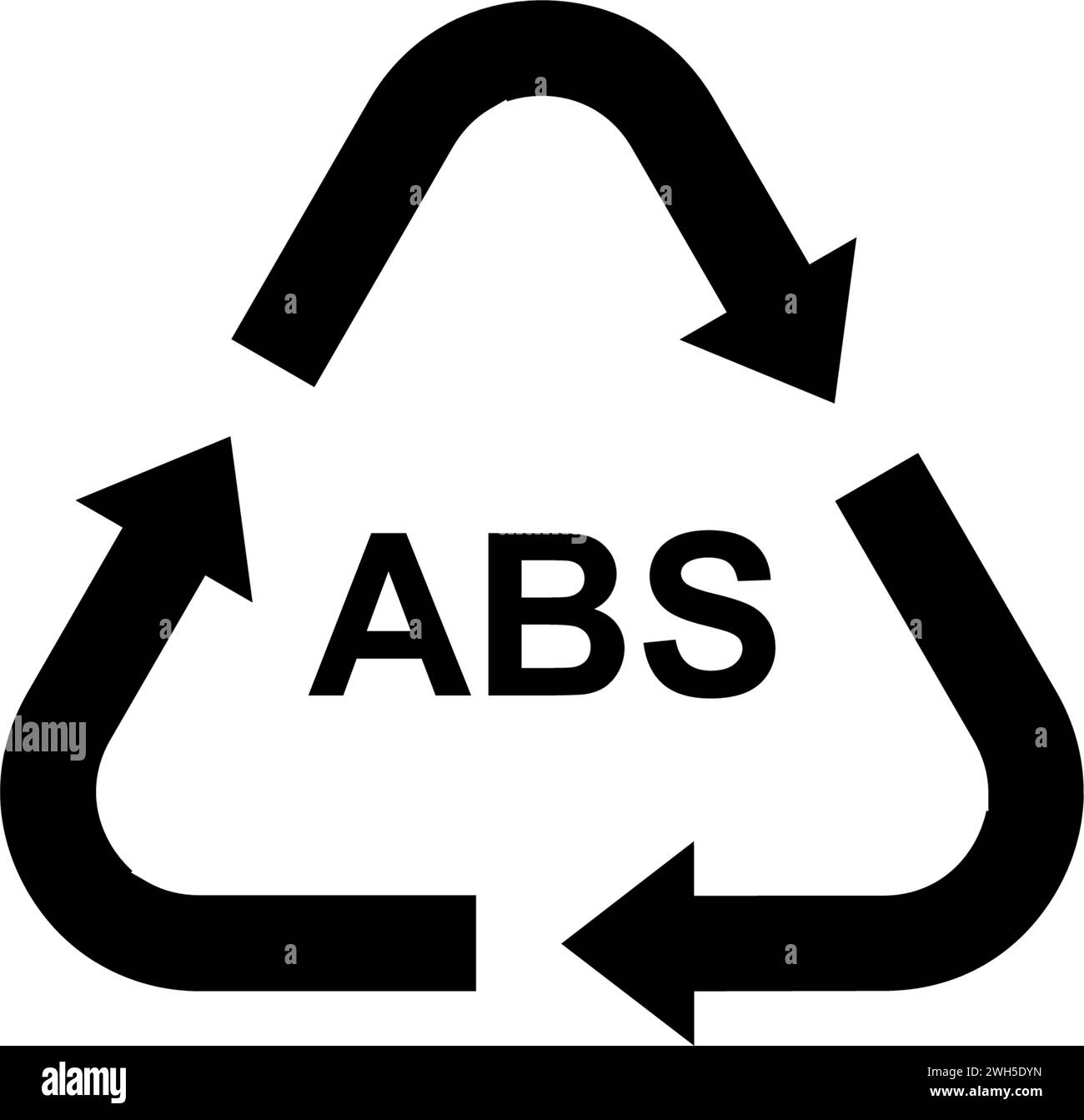 codes de recyclage pour tous les types de matériaux Illustration de Vecteur