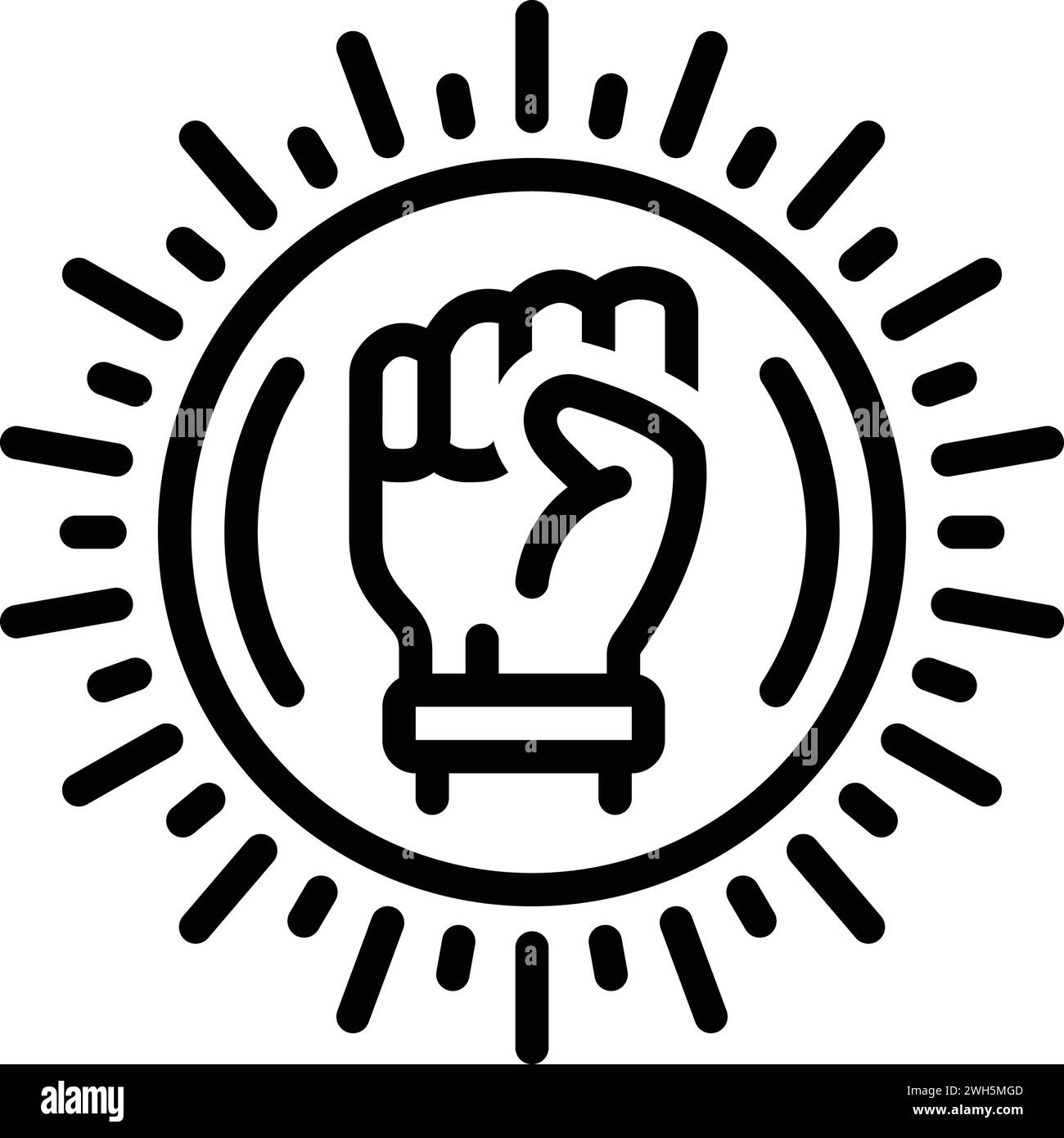 Icône pour révolutionnaire, radical Illustration de Vecteur