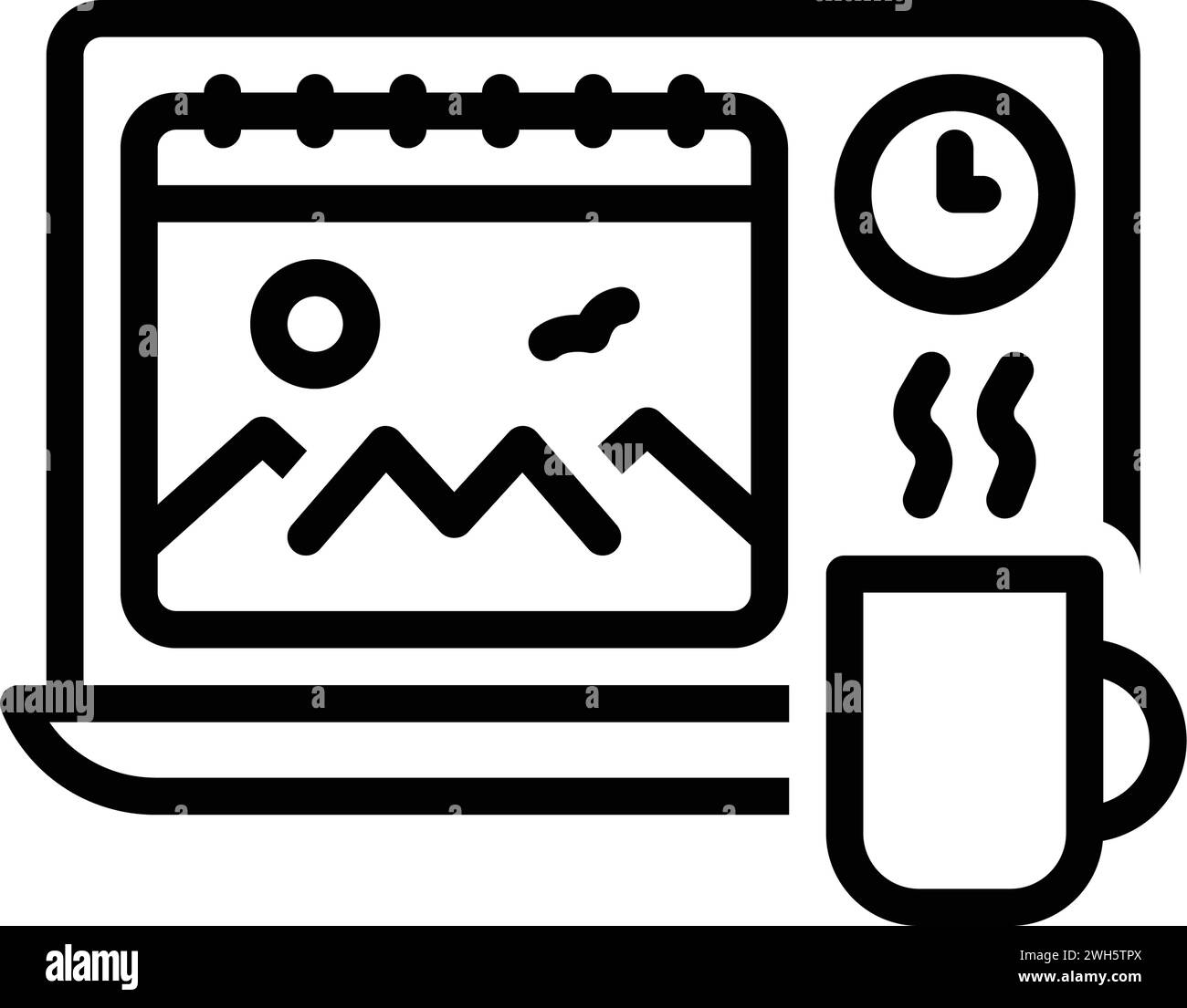 Icône pour les week-ends, jour de congé Illustration de Vecteur