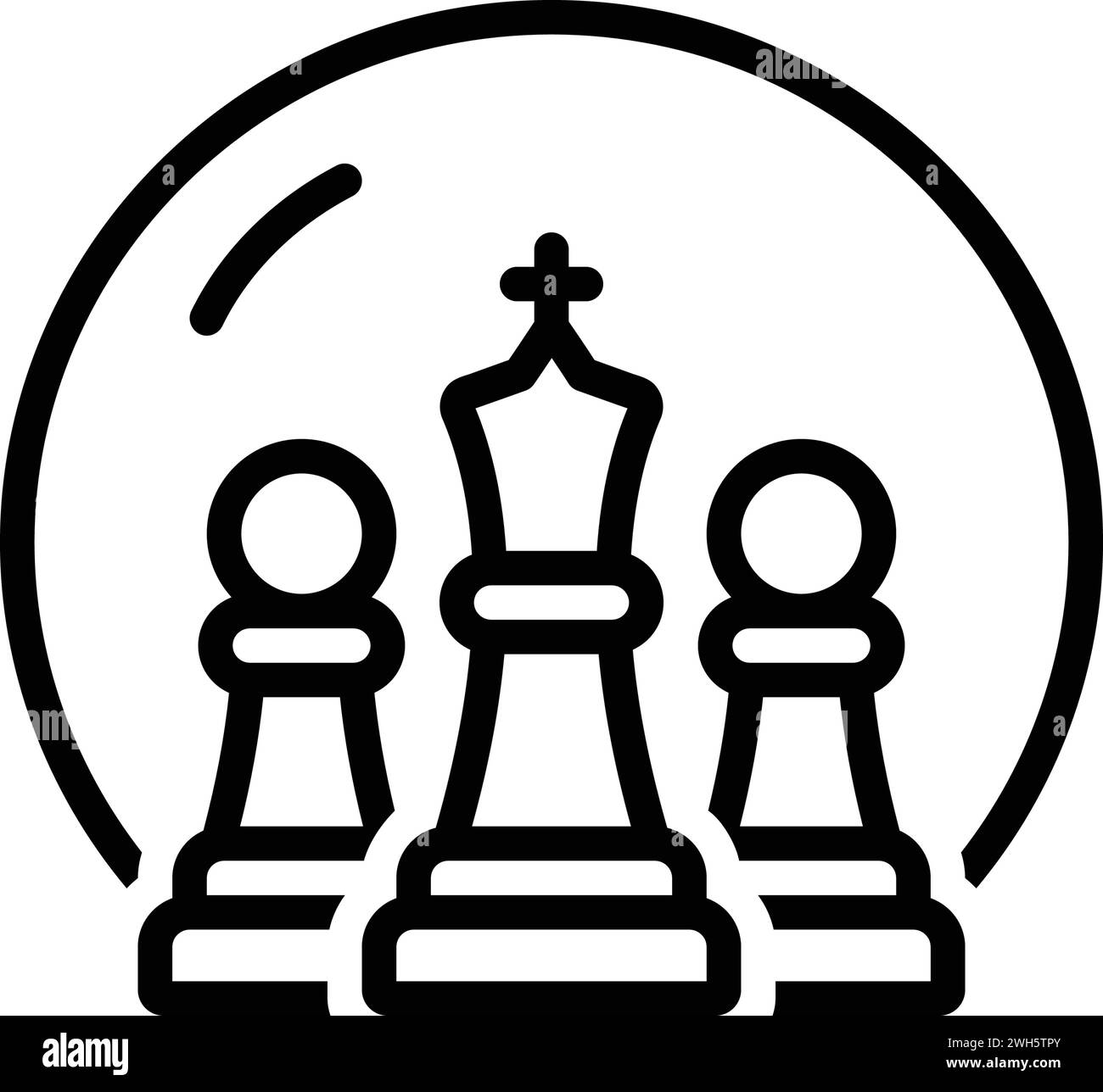 Icône pour échecs, jeu Illustration de Vecteur