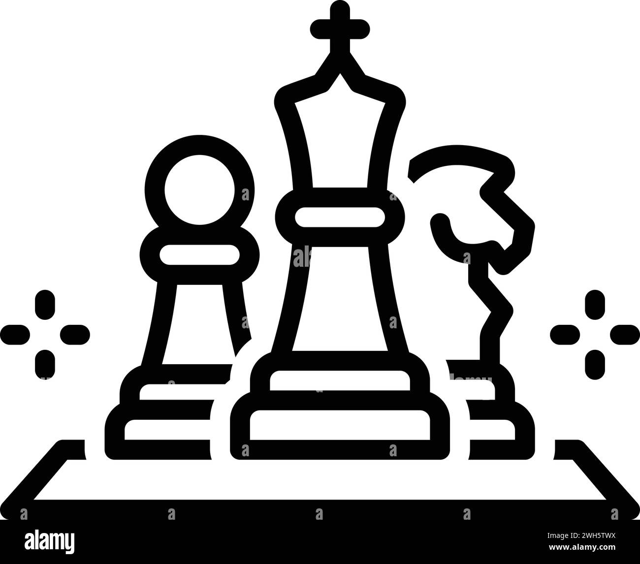 Icône pour échecs, jeu Illustration de Vecteur