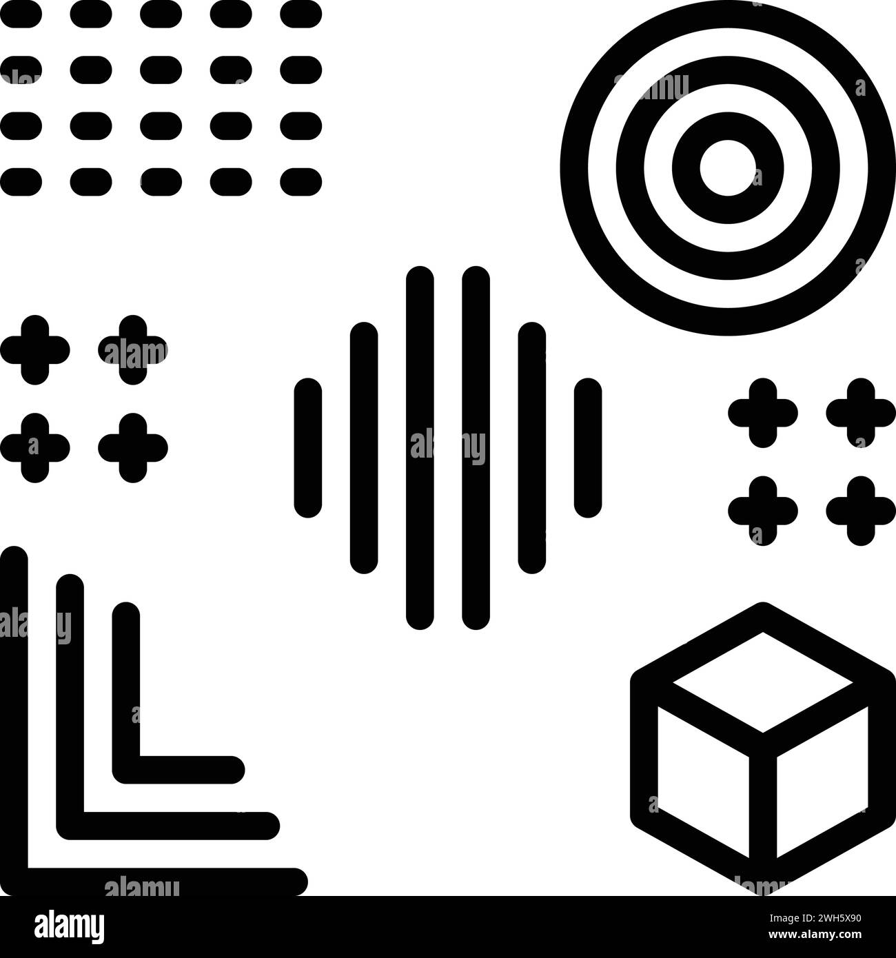 Icône pour élément,composant Illustration de Vecteur