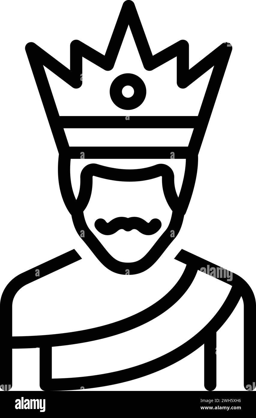 Icône pour duc, couronne, famille royale, prince Illustration de Vecteur