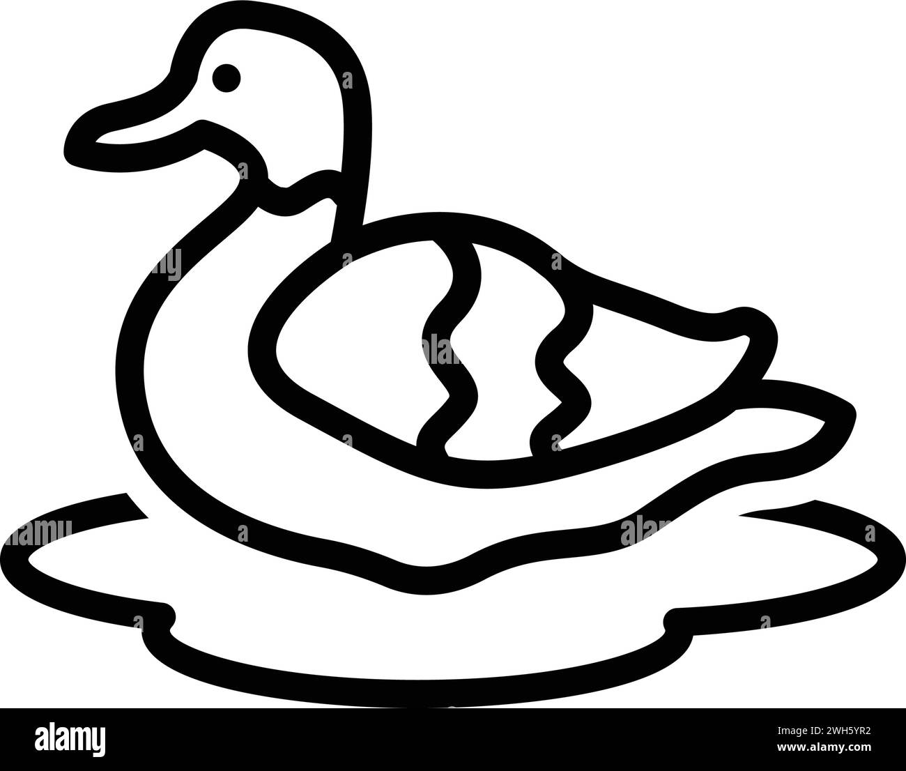 Icône pour canard, lac Illustration de Vecteur
