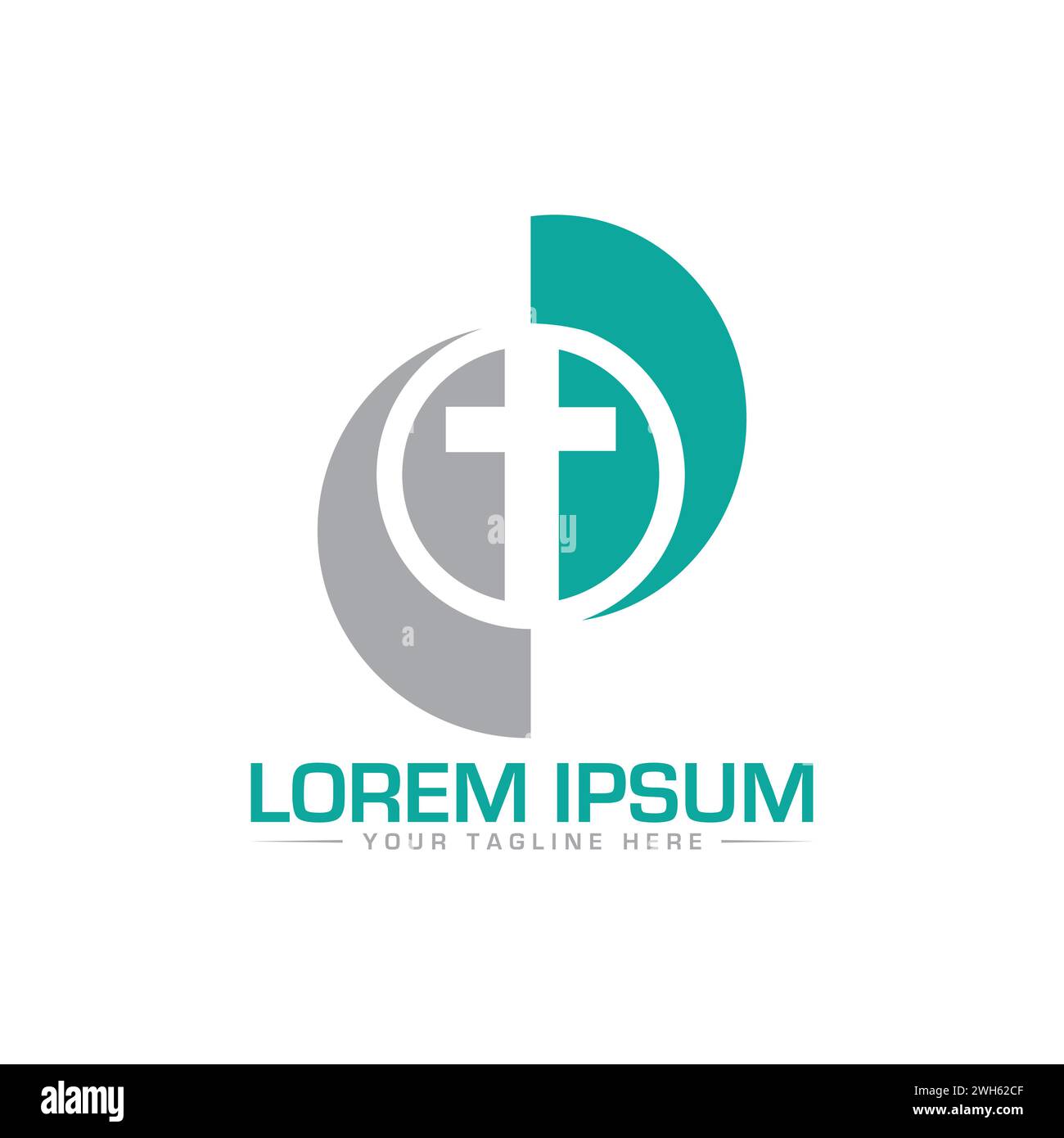 Conception du logo de l'église. Illustration de Vecteur